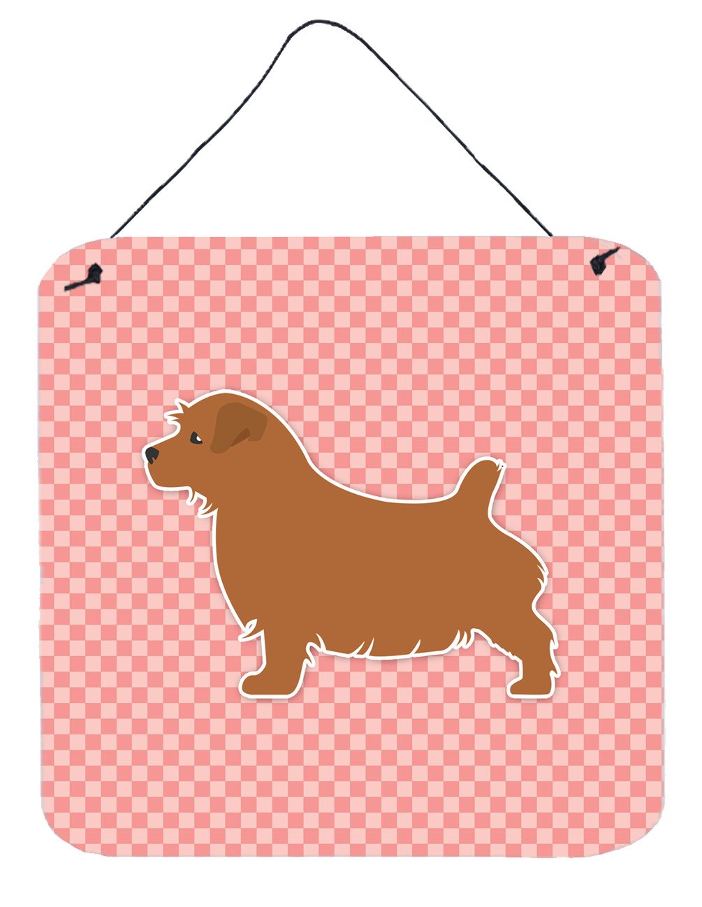 Norfolk Terrier Checkerboard Pink Wall or Door Hanging Prints BB3609DS66 by Caroline's Treasures