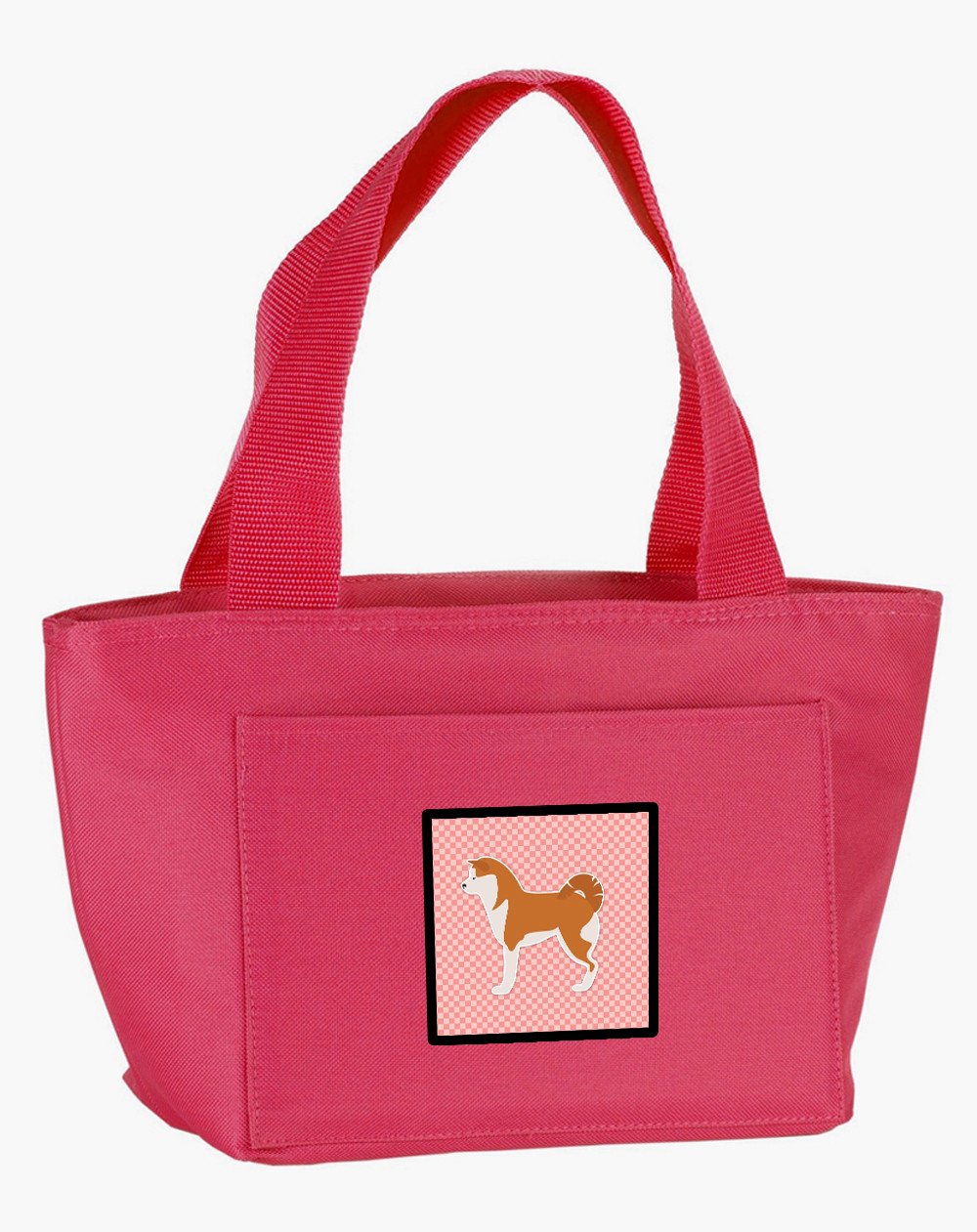 Akita Checkerboard Pink Lunch Bag BB3672PK-8808 by Caroline's Treasures