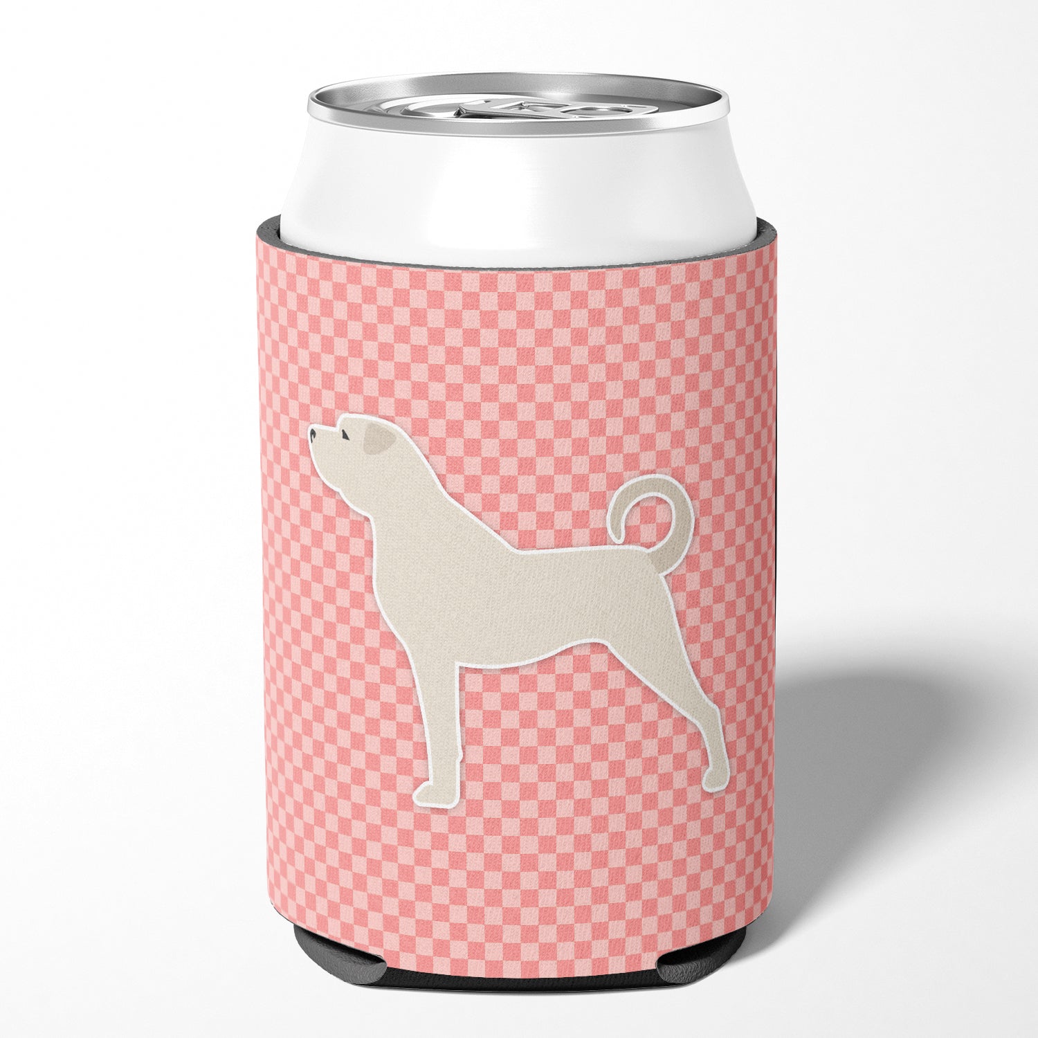Anatolian Shepherd Checkerboard Pink Can or Bottle Hugger BB3677CC  the-store.com.