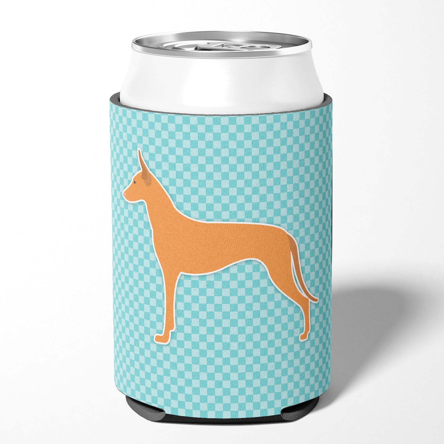 Pharaoh Hound  Checkerboard Blue Can or Bottle Hugger BB3688CC  the-store.com.