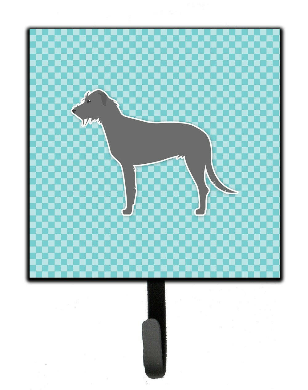 Irish Wolfhound  Checkerboard Blue Leash or Key Holder BB3703SH4 by Caroline&#39;s Treasures