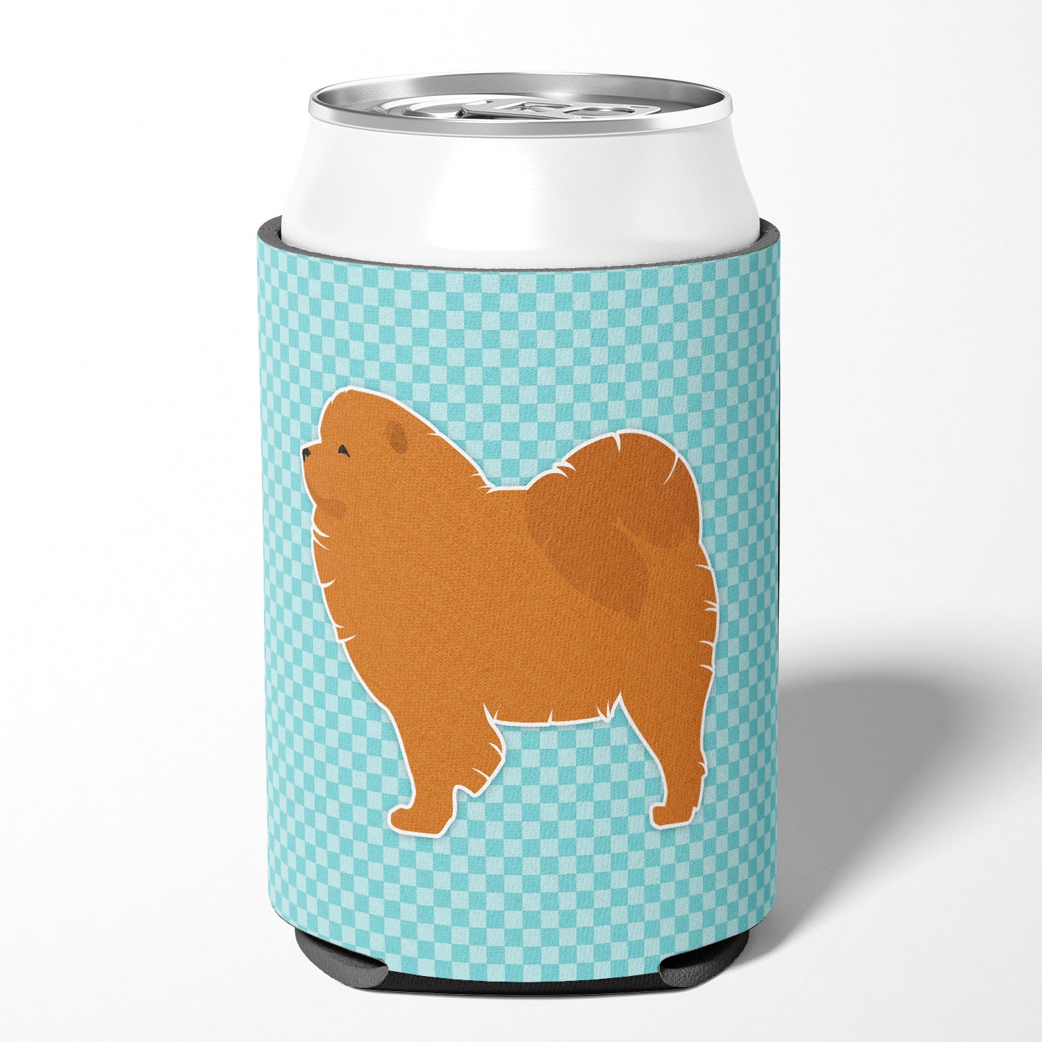 Chow Chow Checkerboard Blue Can or Bottle Hugger BB3751CC  the-store.com.