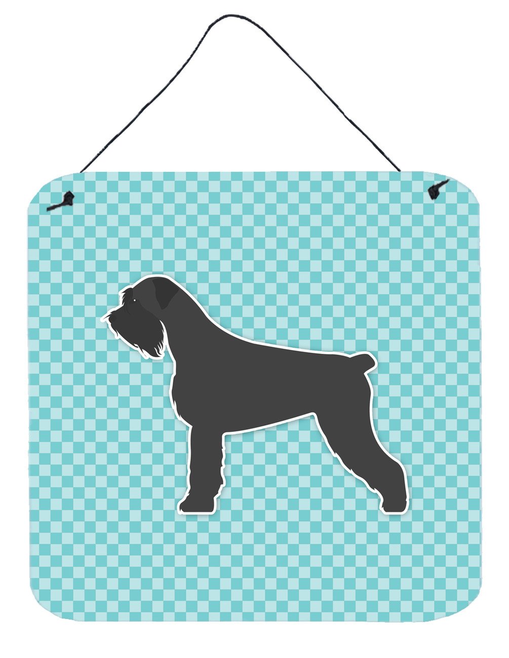 Giant Schnauzer Checkerboard Blue Wall or Door Hanging Prints BB3773DS66 by Caroline's Treasures