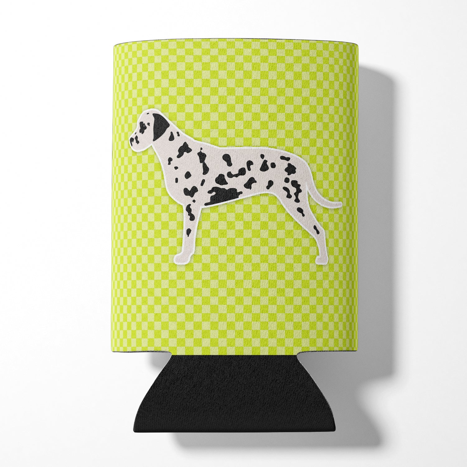 Dalmatian Checkerboard Green Can or Bottle Hugger BB3783CC  the-store.com.