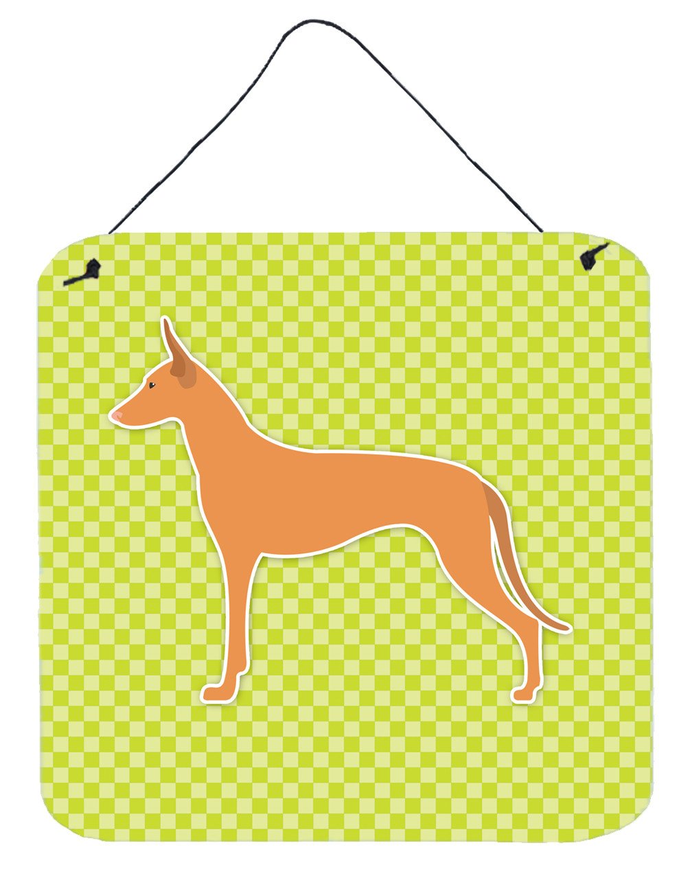 Pharaoh Hound Checkerboard Green Wall or Door Hanging Prints BB3788DS66 by Caroline's Treasures