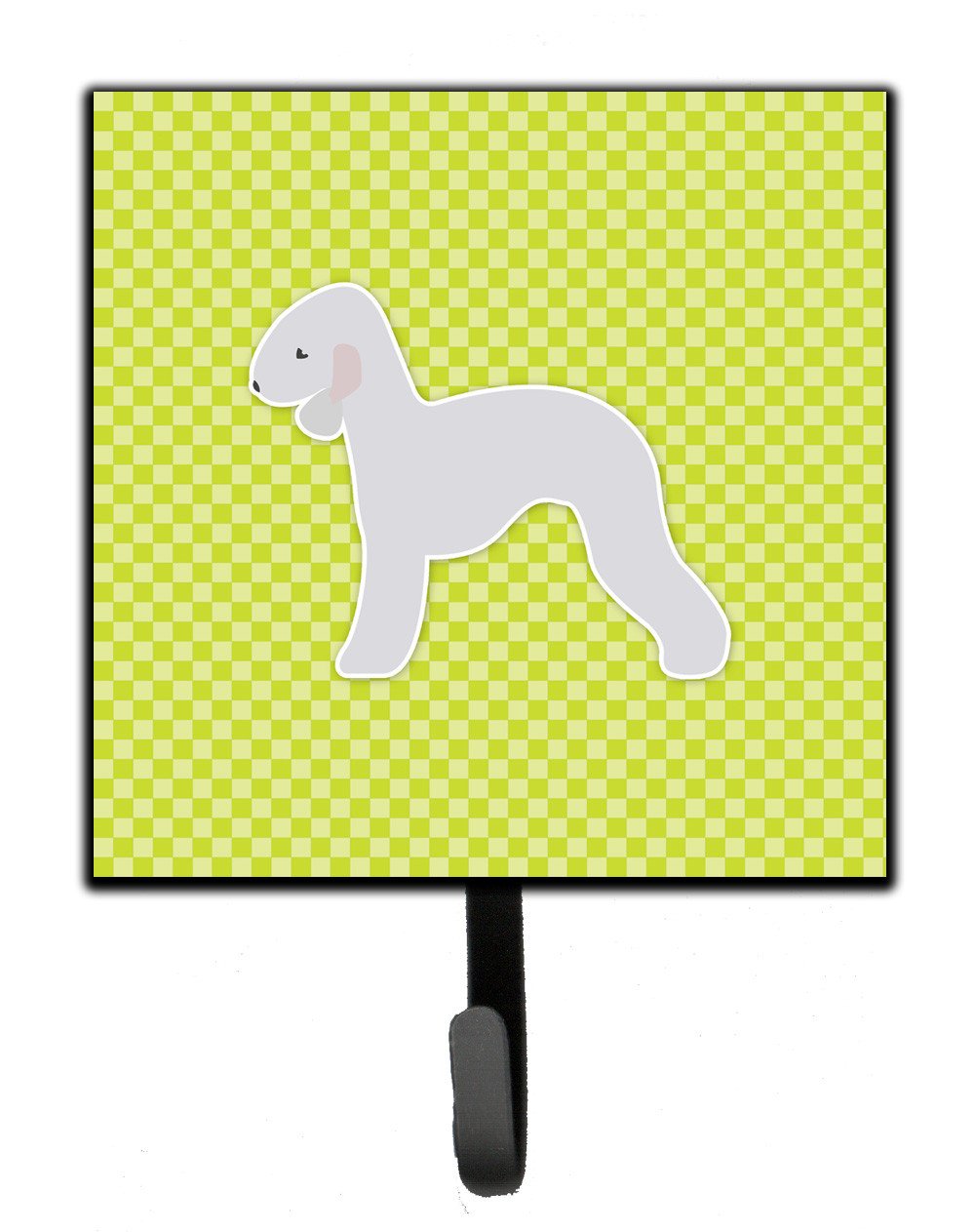 Bedlington Terrier Checkerboard Green Leash or Key Holder BB3794SH4 by Caroline's Treasures