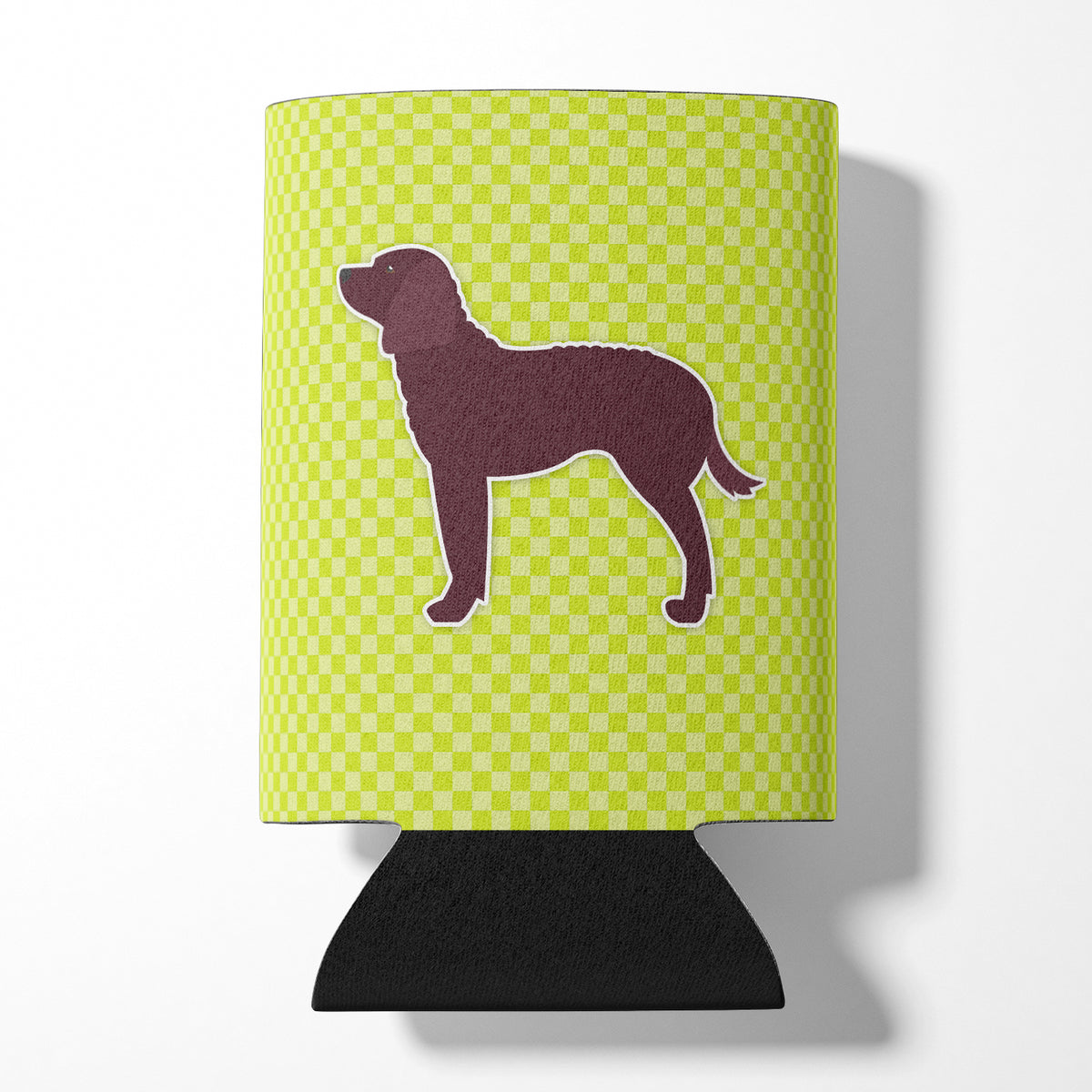American Water Spaniel Checkerboard Green Can or Bottle Hugger BB3801CC  the-store.com.