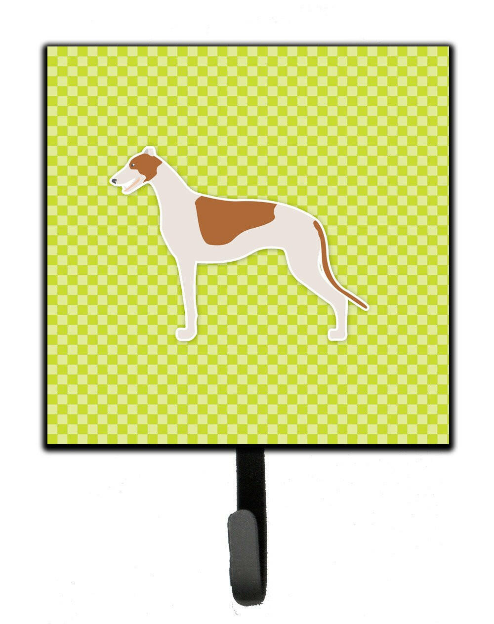 Greyhound Checkerboard Green Leash or Key Holder BB3805SH4 by Caroline's Treasures