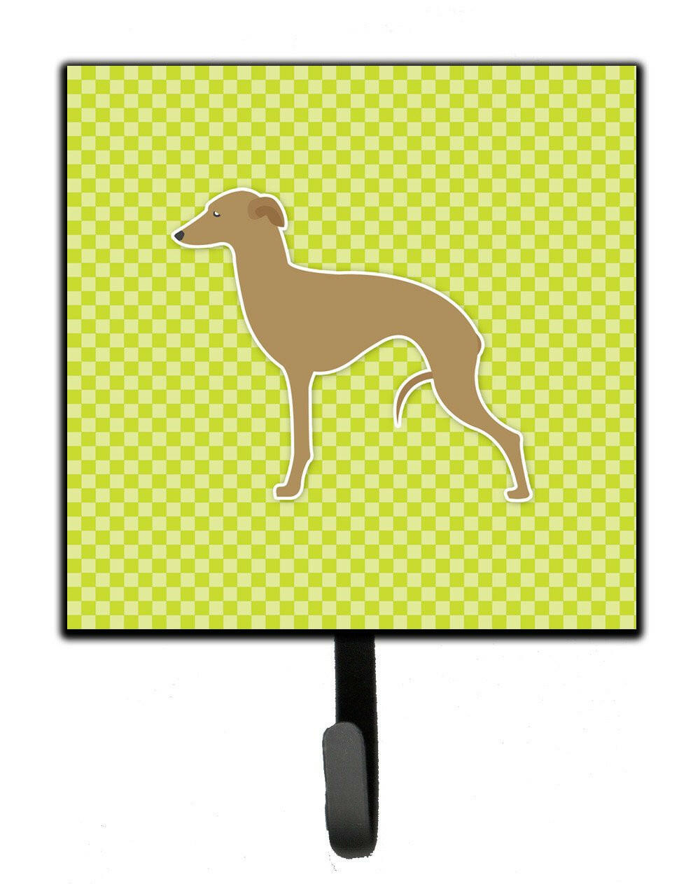 Italian Greyhound Checkerboard Green Leash or Key Holder BB3814SH4 by Caroline's Treasures