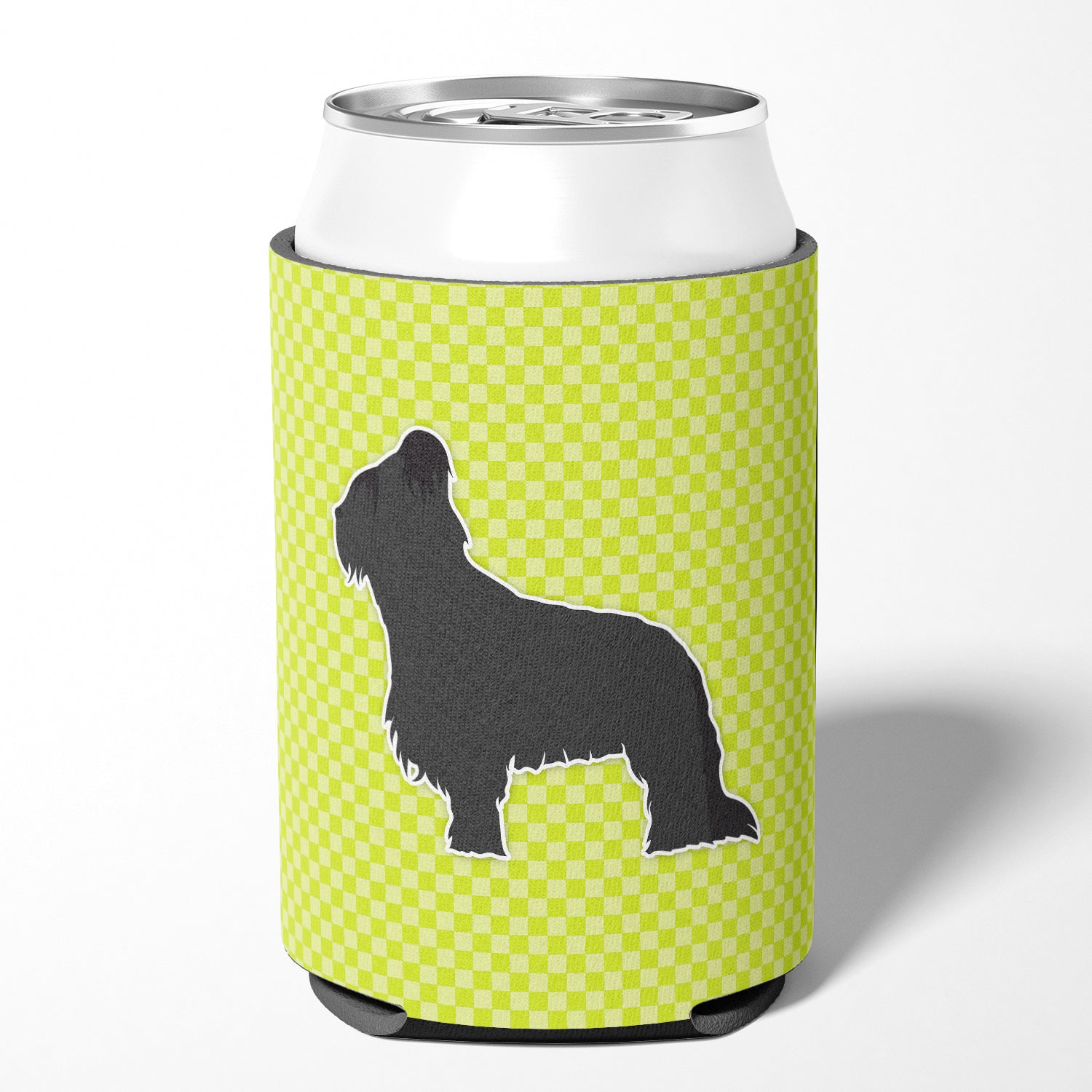Briard Checkerboard Green Can or Bottle Hugger BB3826CC  the-store.com.