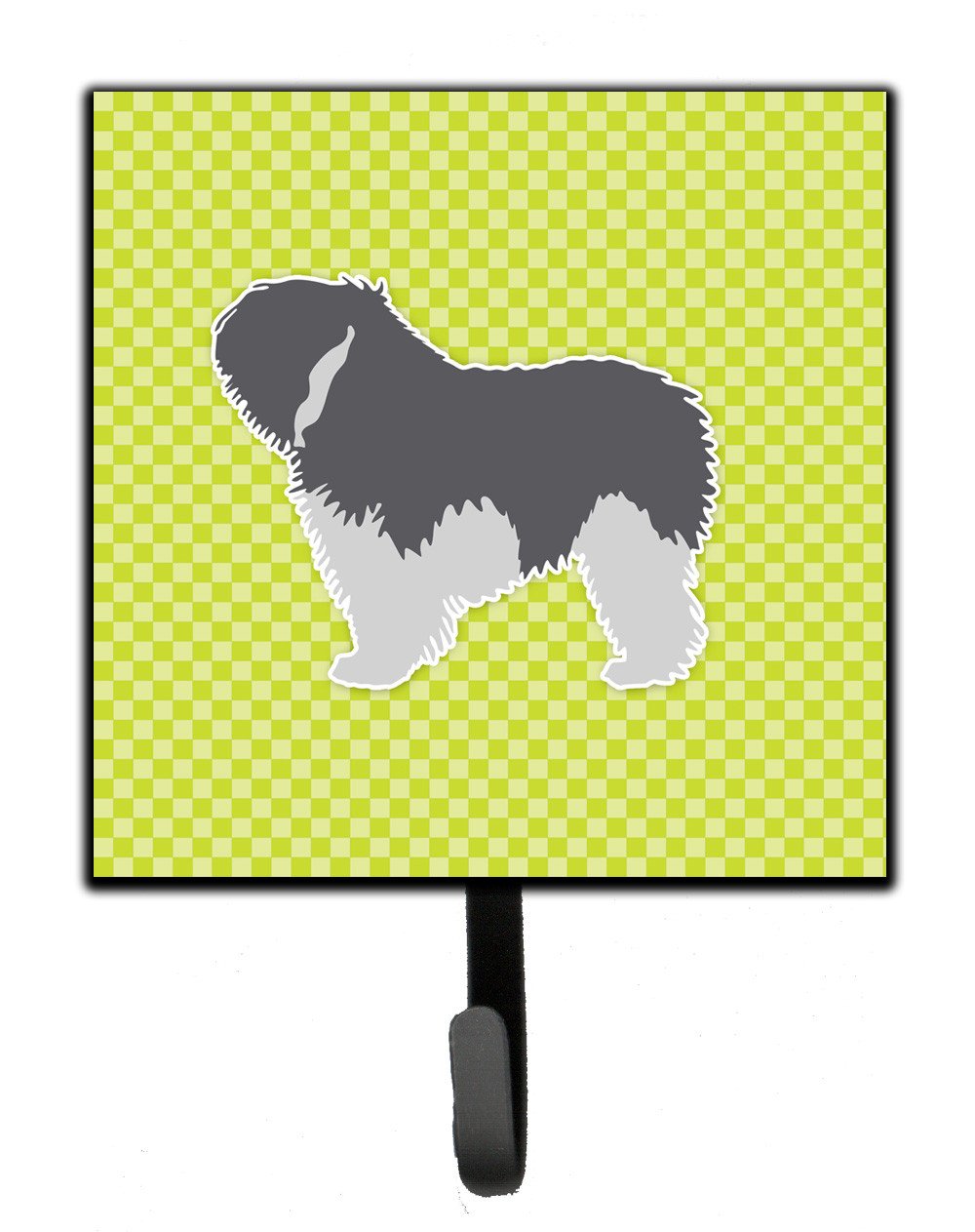 Polish Lowland Sheepdog Dog Checkerboard Green Leash or Key Holder BB3832SH4 by Caroline's Treasures
