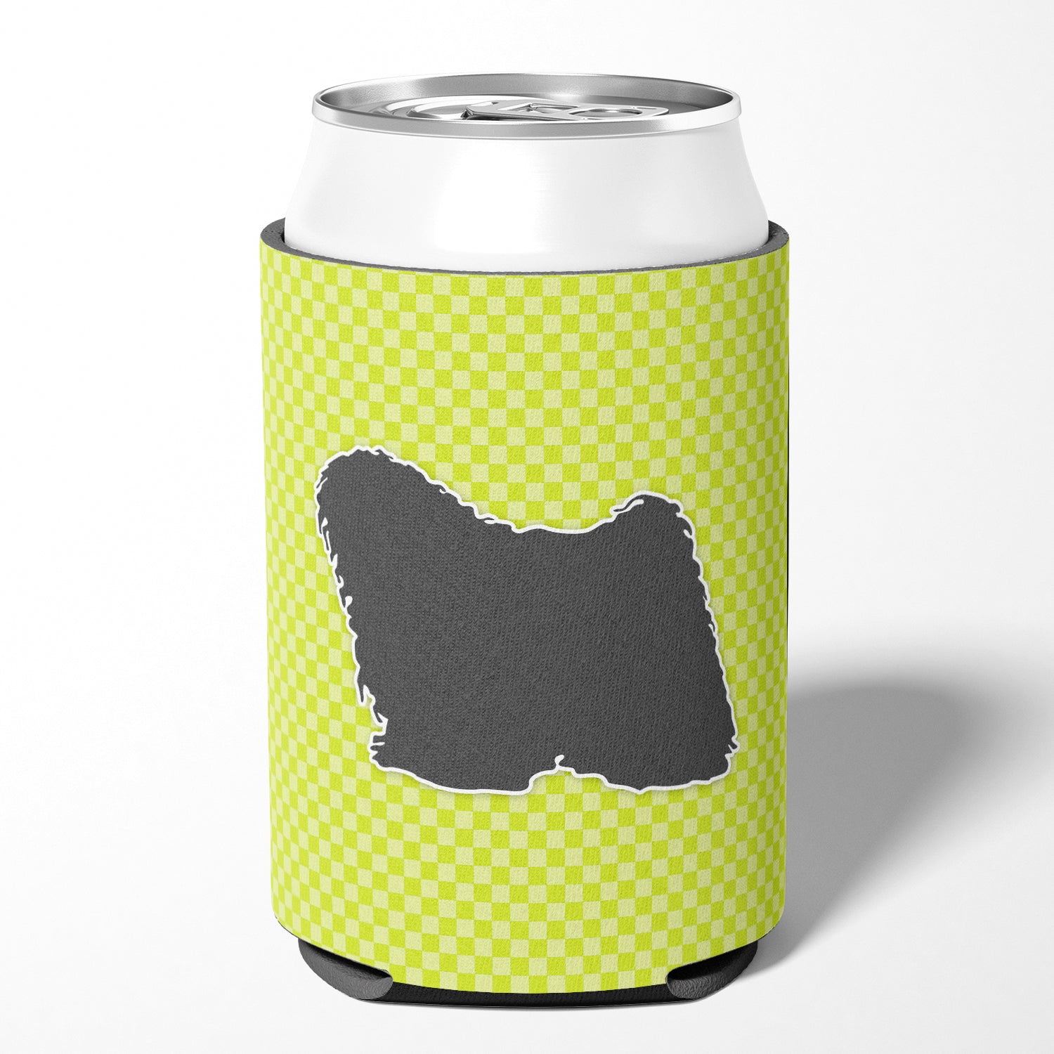 Puli Checkerboard Green Can or Bottle Hugger BB3863CC