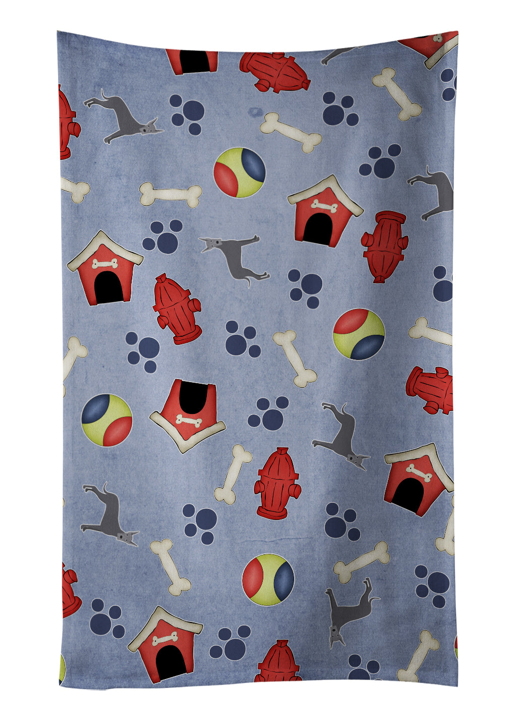 Dog House Collection Blue Cropped Great Dane Kitchen Towel BB4086KTWL - the-store.com
