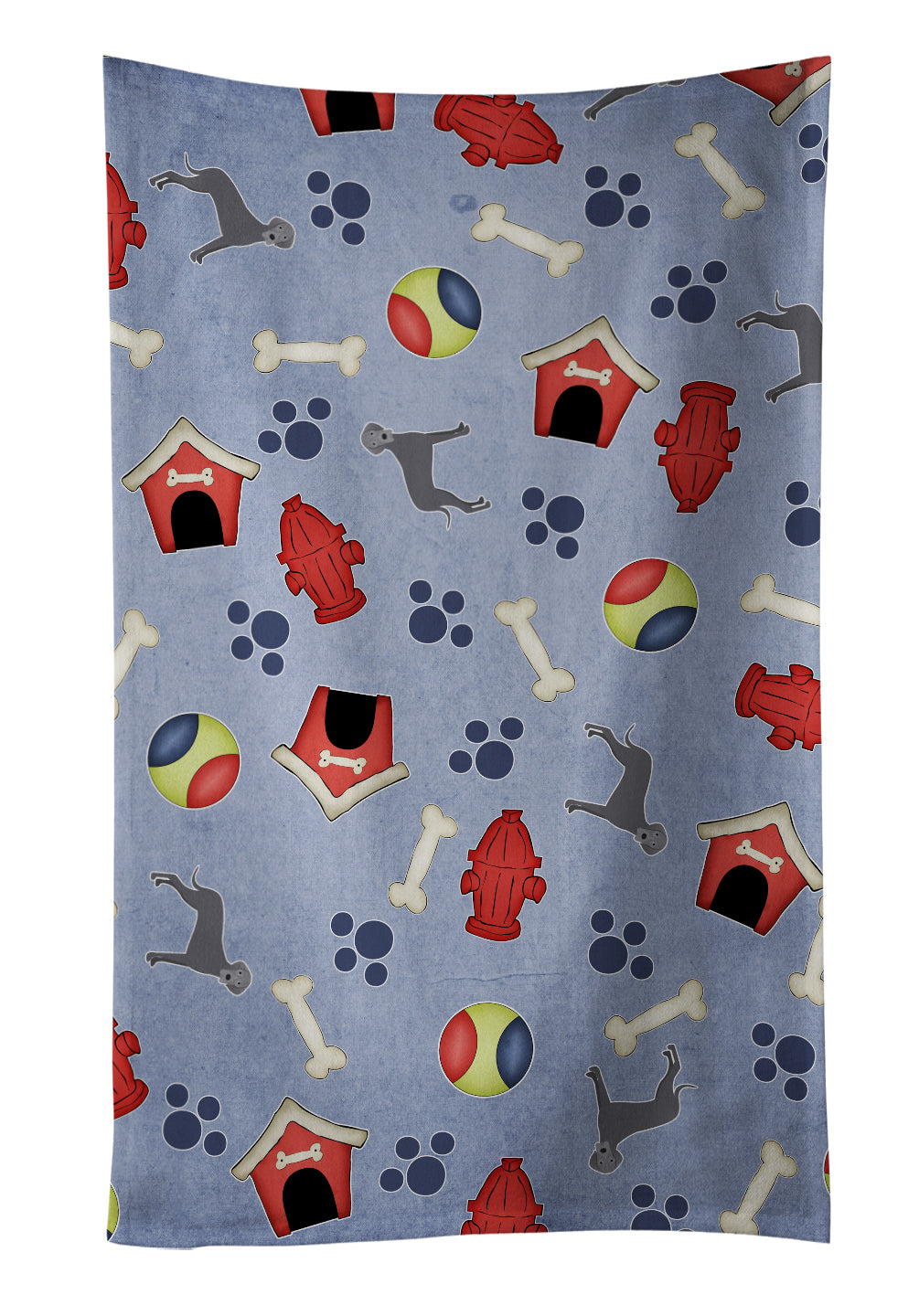 Dog House Collection Blue Natural Great Dane Kitchen Towel BB4087KTWL - the-store.com