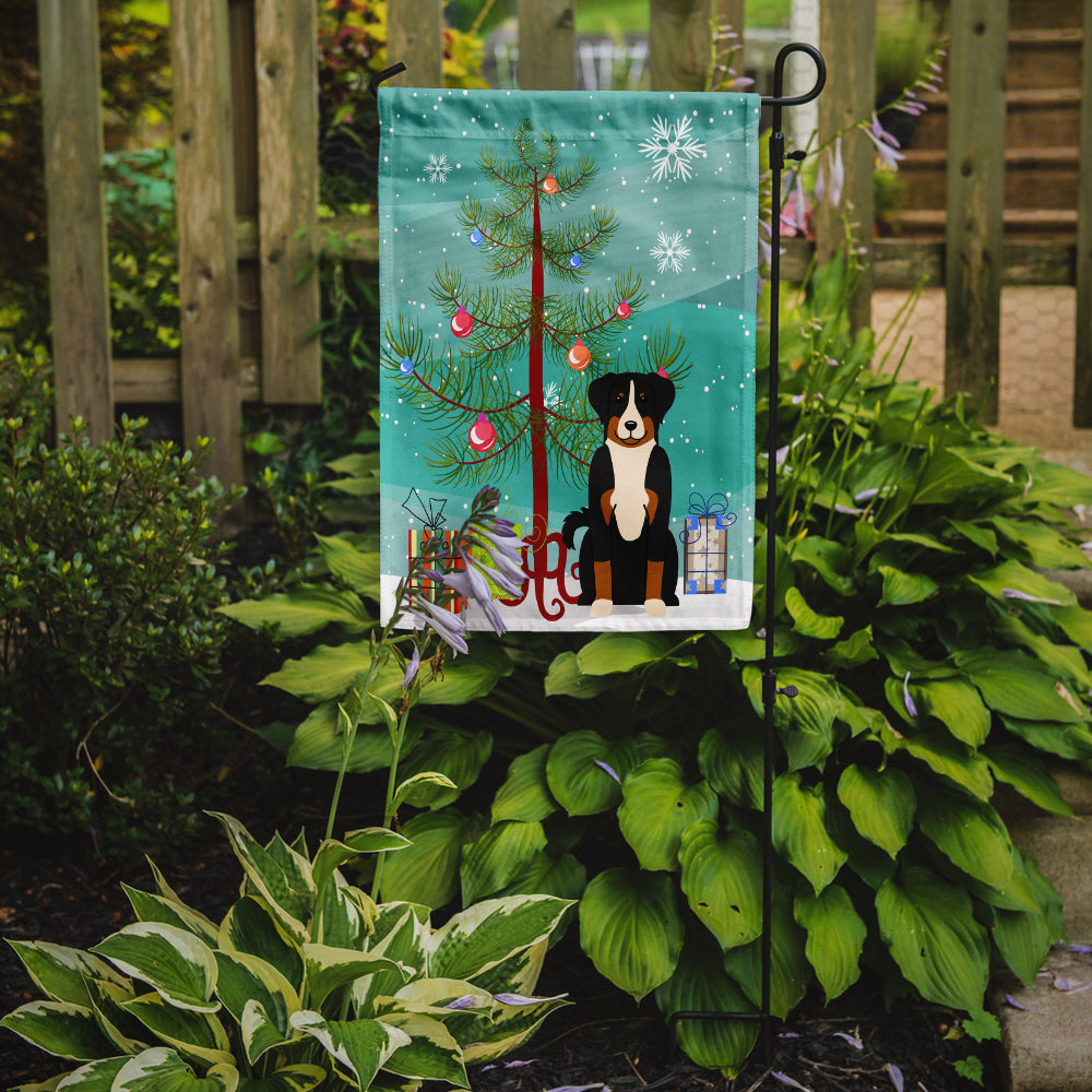 Merry Christmas Tree Appenzeller Sennenhund Flag Garden Size BB4168GF