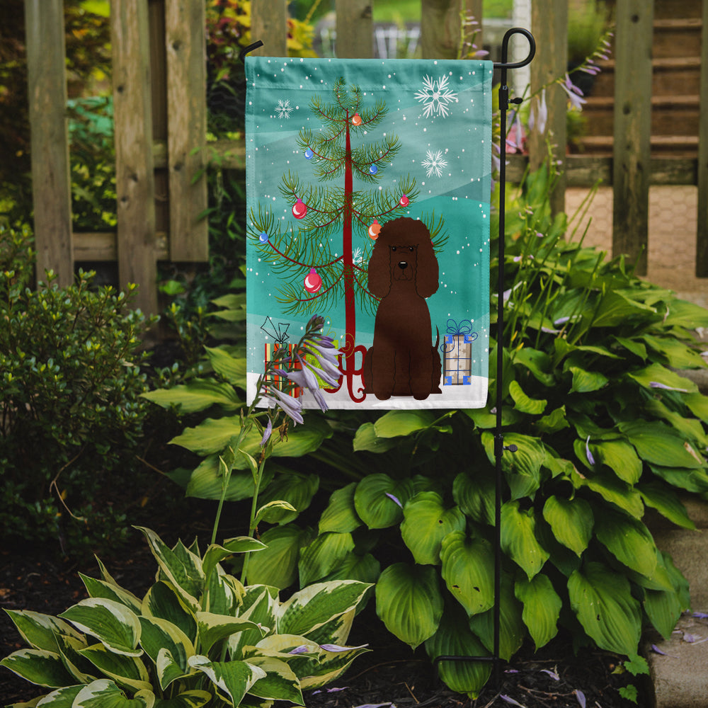 Merry Christmas Tree Irish Water Spaniel Flag Garden Size BB4188GF