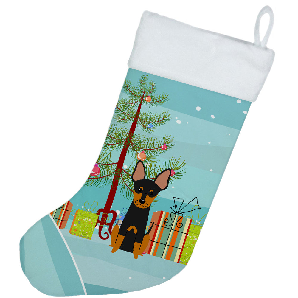 Merry Christmas Tree English Toy Terrier Christmas Stocking BB4234CS