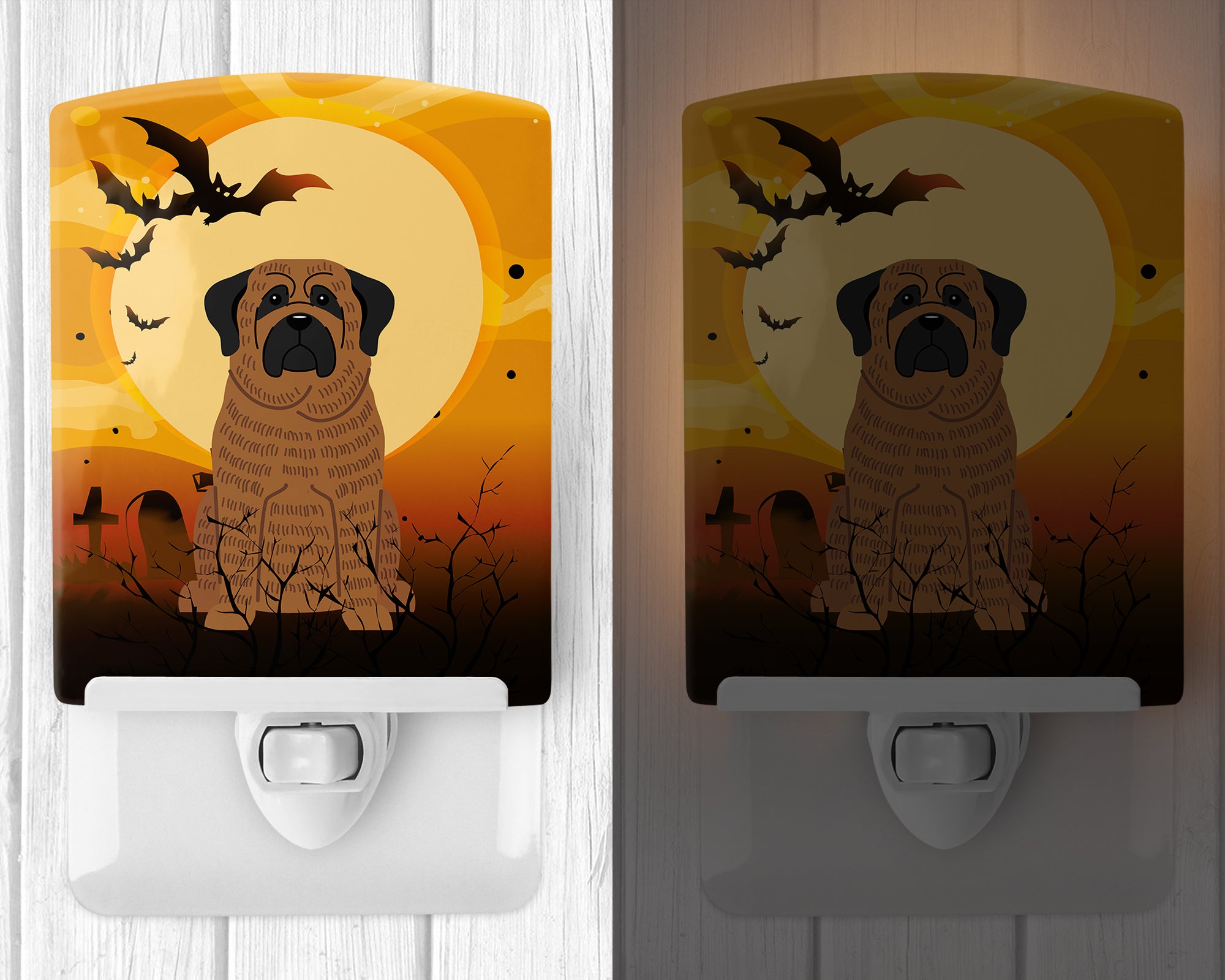 Halloween Mastiff Brindle Ceramic Night Light BB4281CNL - the-store.com