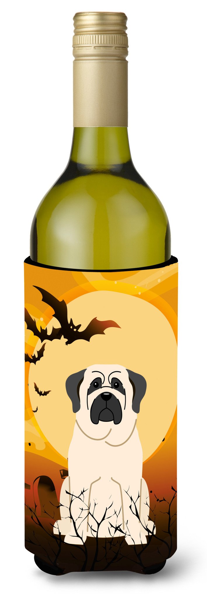 Halloween Mastiff White Wine Bottle Beverge Insulator Hugger BB4283LITERK by Caroline's Treasures