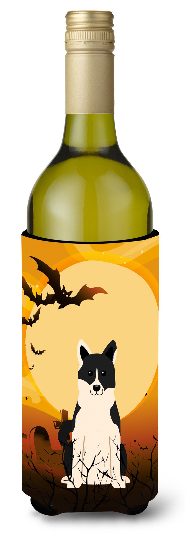 Halloween Russo-European Laika Spitz Wine Bottle Beverge Insulator Hugger BB4295LITERK by Caroline's Treasures
