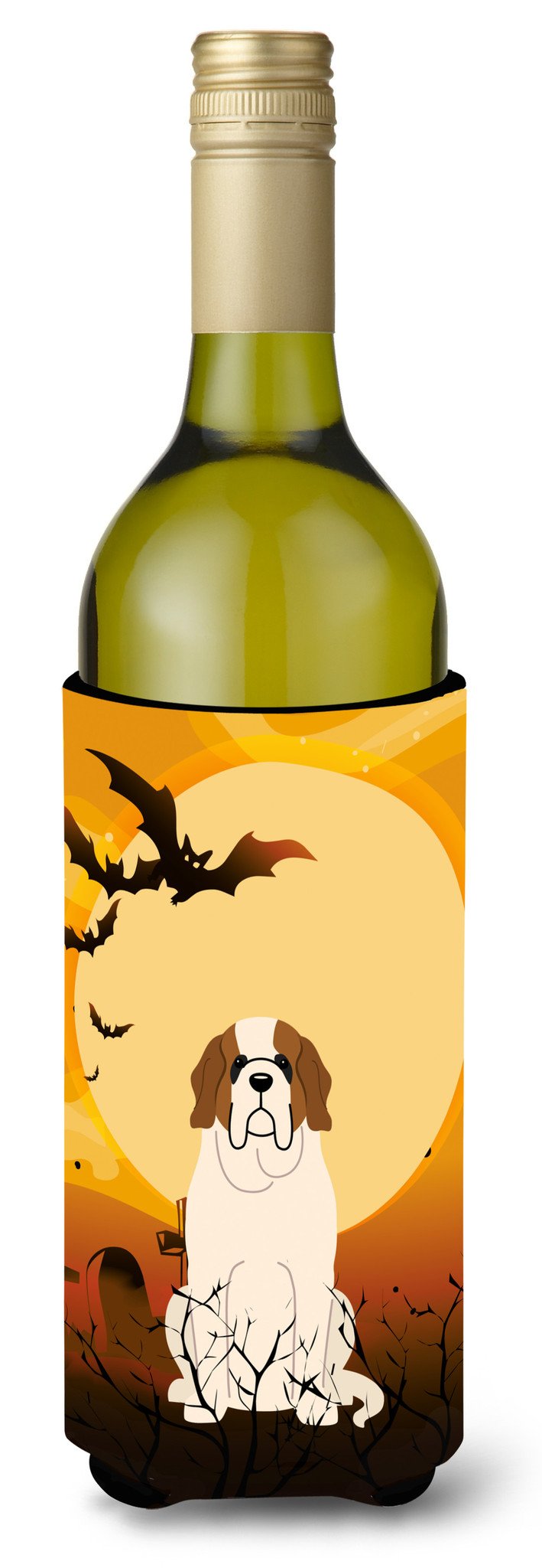 Halloween Saint Bernard Wine Bottle Beverge Insulator Hugger BB4301LITERK by Caroline's Treasures
