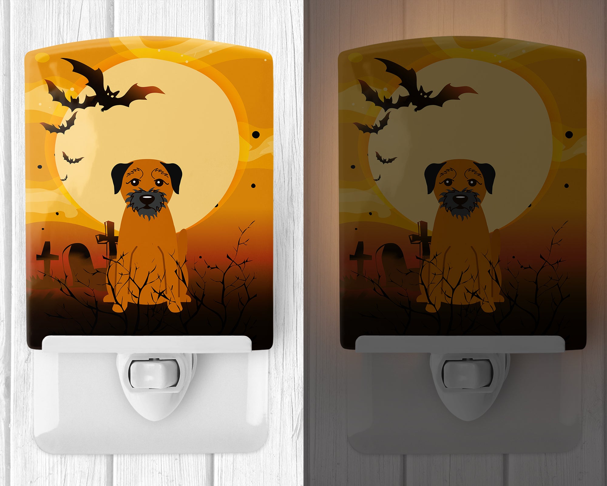 Halloween Border Terrier Ceramic Night Light BB4305CNL - the-store.com