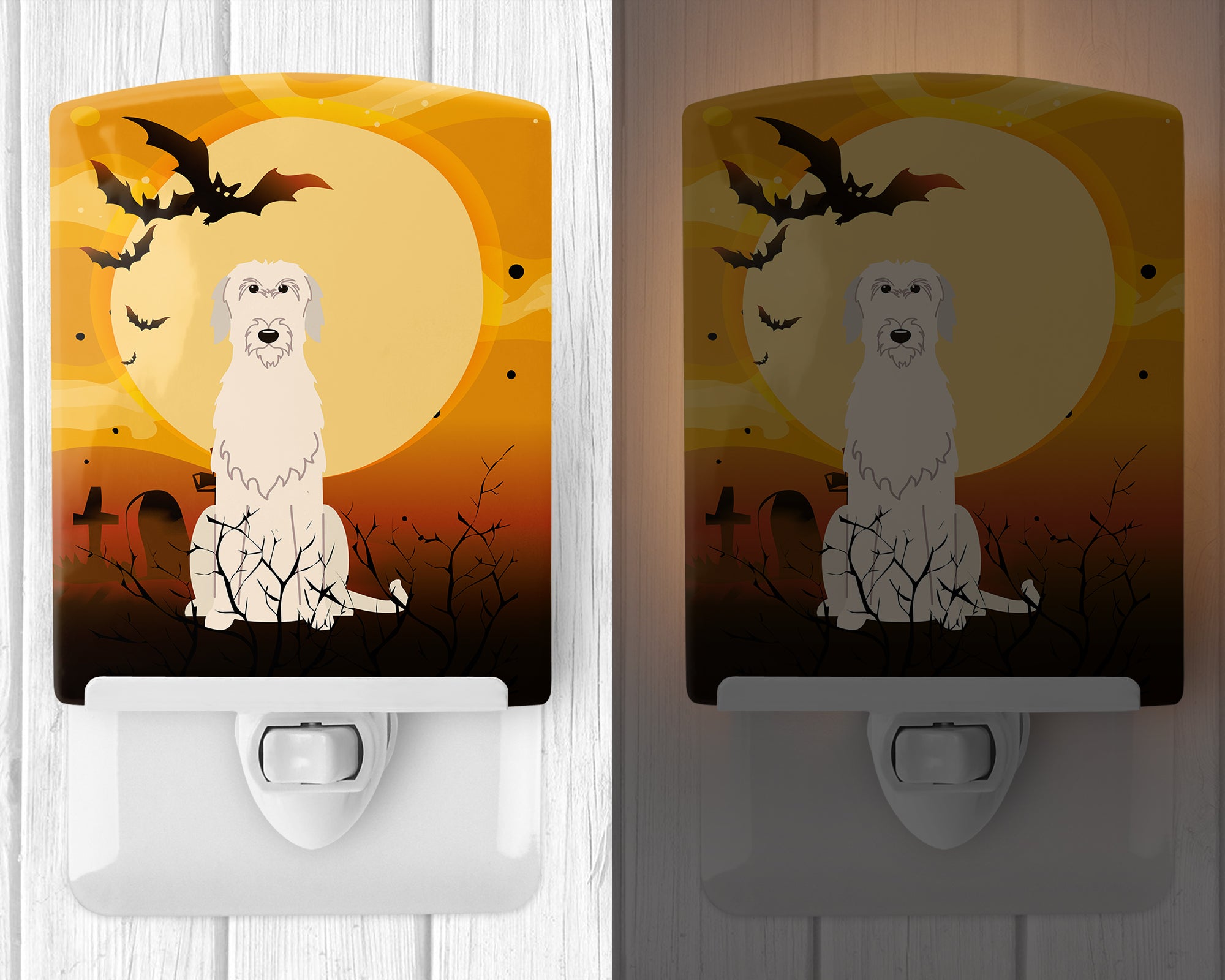 Halloween Irish Wolfhound Ceramic Night Light BB4331CNL - the-store.com