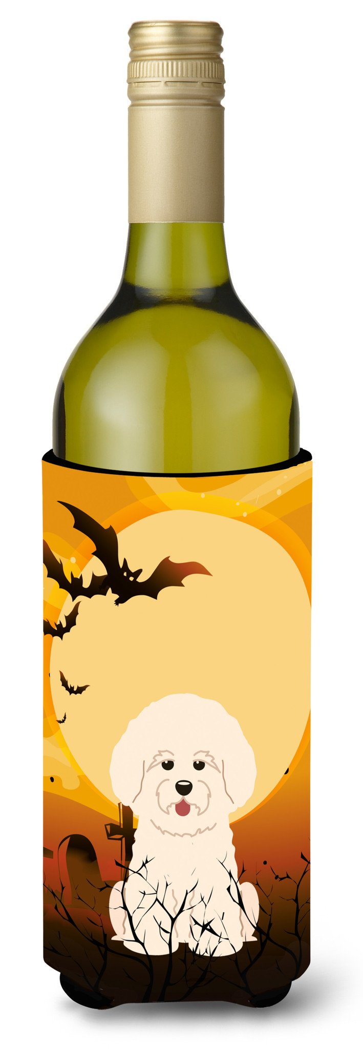 Halloween Bichon Frise Wine Bottle Beverge Insulator Hugger BB4341LITERK by Caroline's Treasures