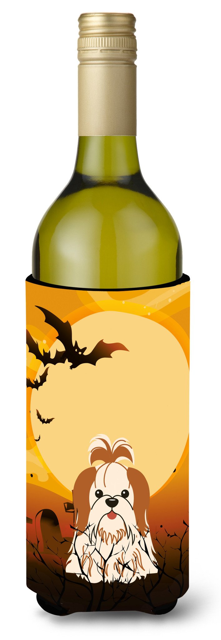 Halloween Shih Tzu Red White Wine Bottle Beverge Insulator Hugger BB4353LITERK by Caroline's Treasures