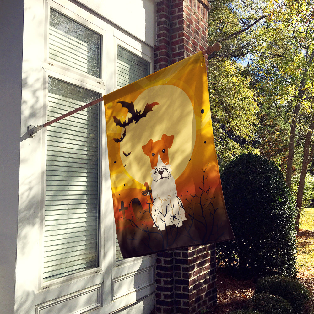 Halloween Wire Fox Terrier Flag Canvas House Size BB4367CHF  the-store.com.