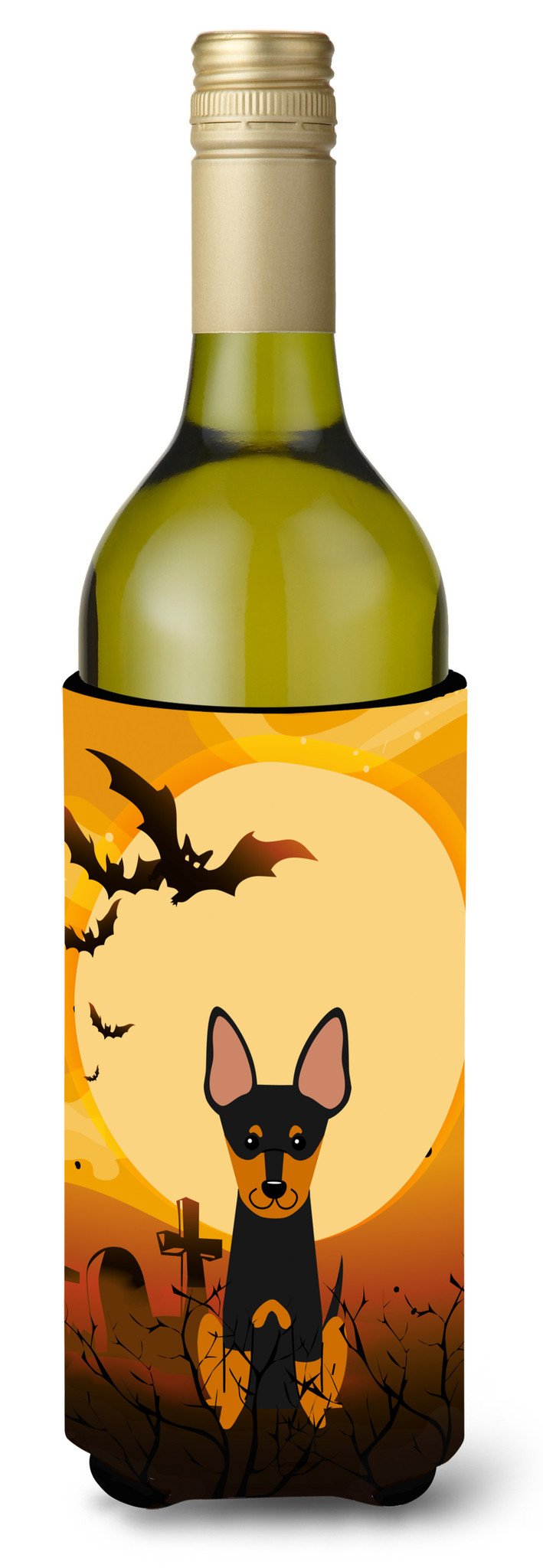 Halloween English Toy Terrier Wine Bottle Beverge Insulator Hugger BB4375LITERK by Caroline's Treasures