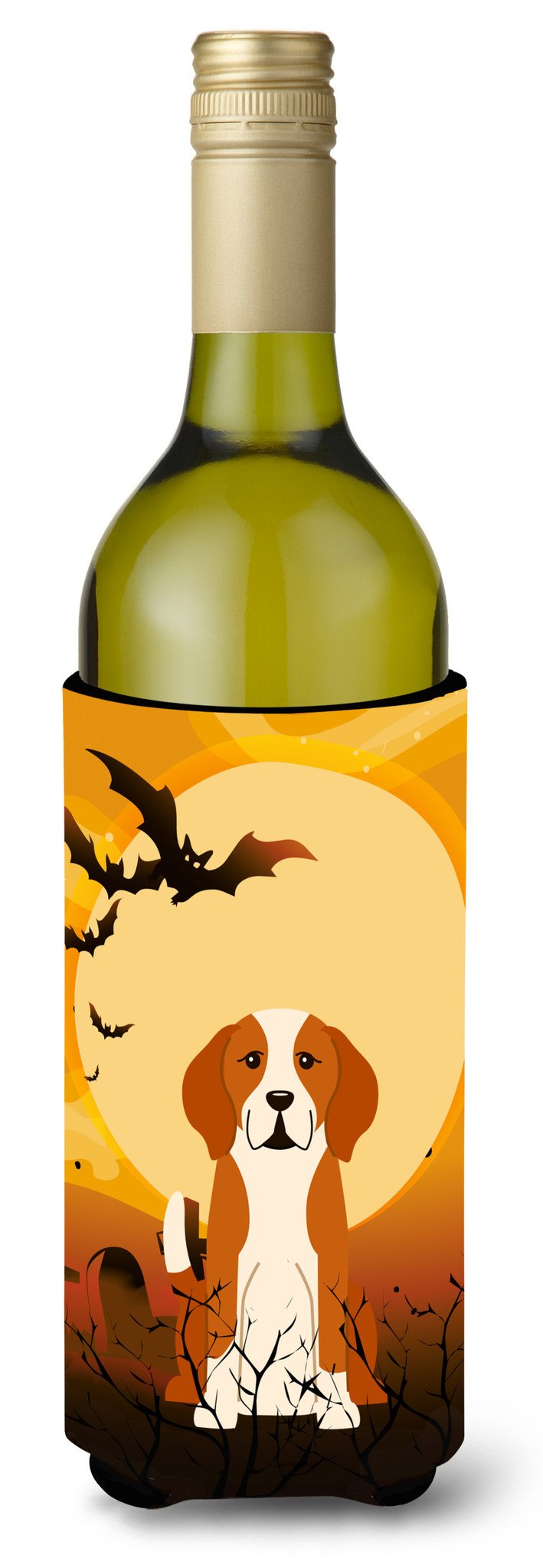 Halloween English Foxhound Wine Bottle Beverge Insulator Hugger BB4376LITERK by Caroline's Treasures