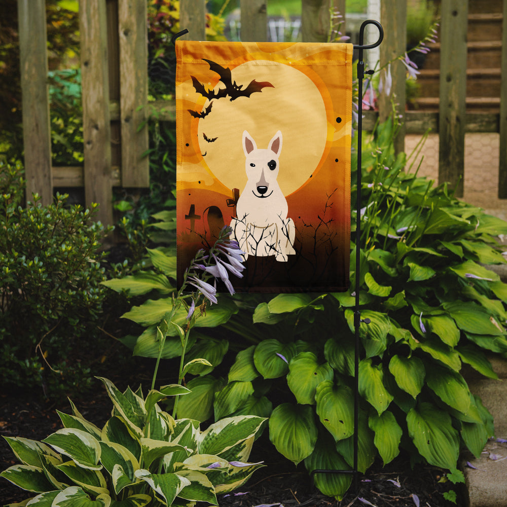 Halloween Bull Terrier White Flag Garden Size BB4404GF