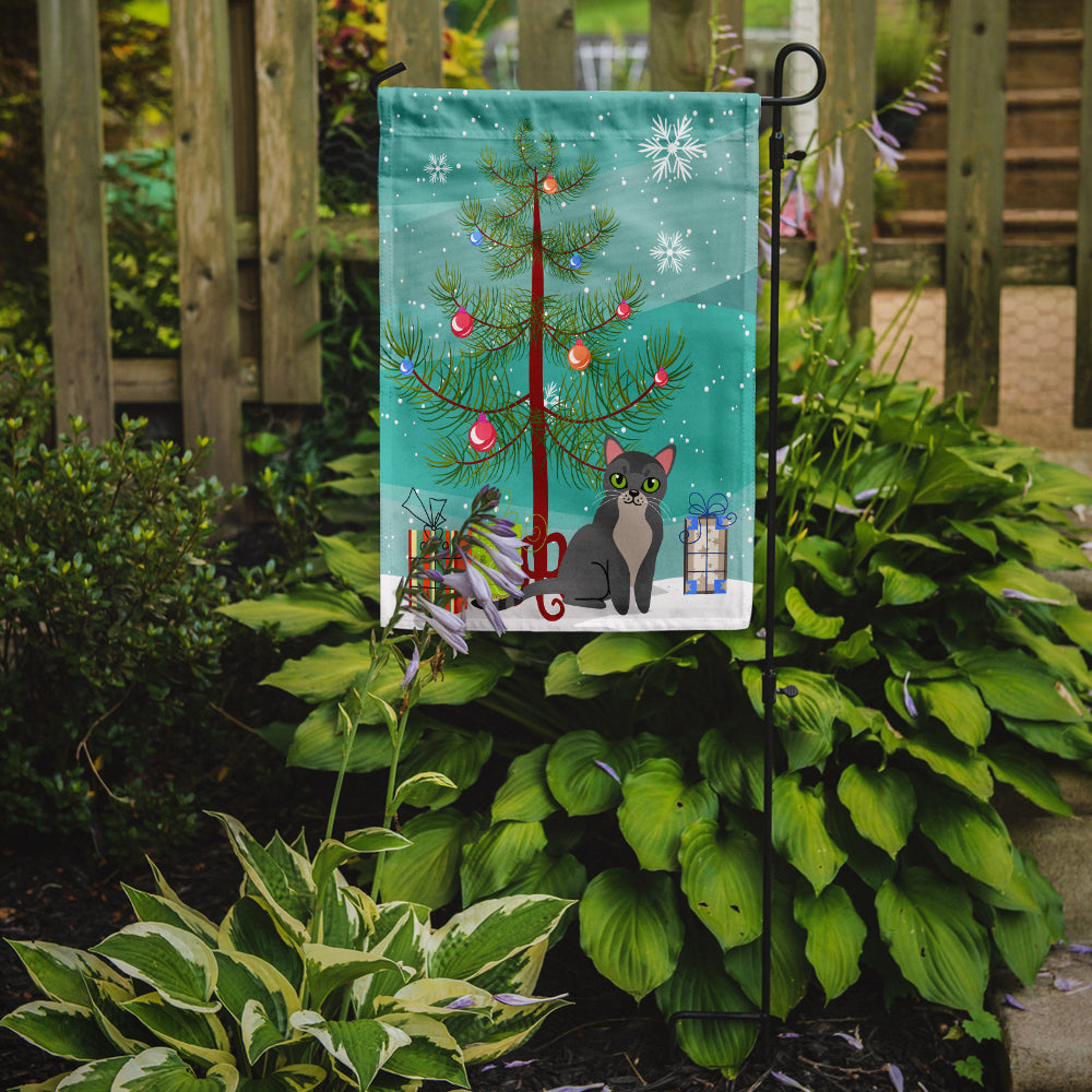 Asian Cat Merry Christmas Tree Flag Garden Size BB4414GF