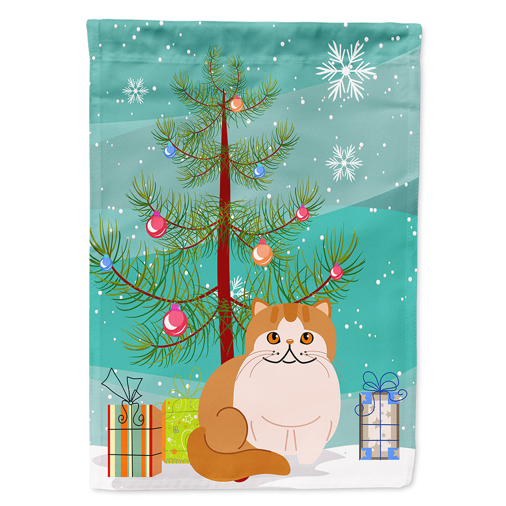 Exotic Shorthair Cat Merry Christmas Tree Flag Canvas House Size BB4419CHF