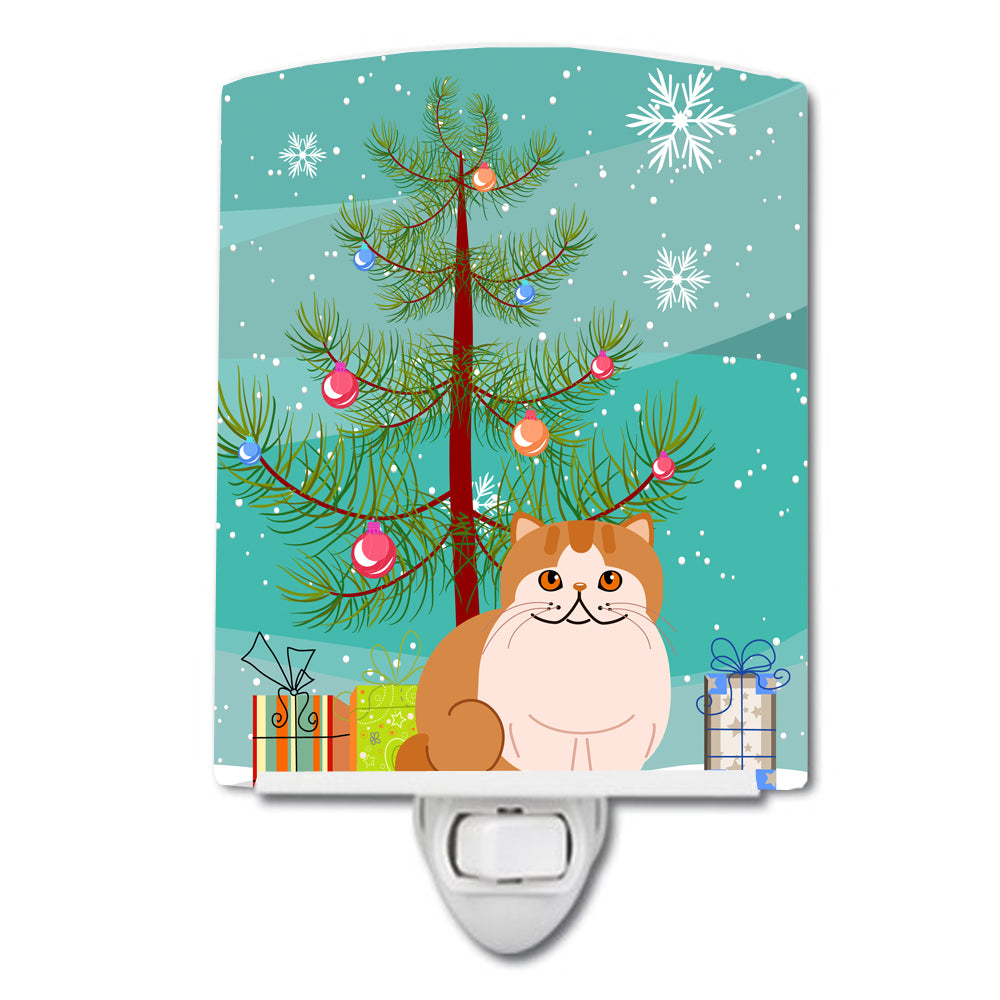 Exotic Shorthair Cat Merry Christmas Tree Ceramic Night Light BB4419CNL - the-store.com