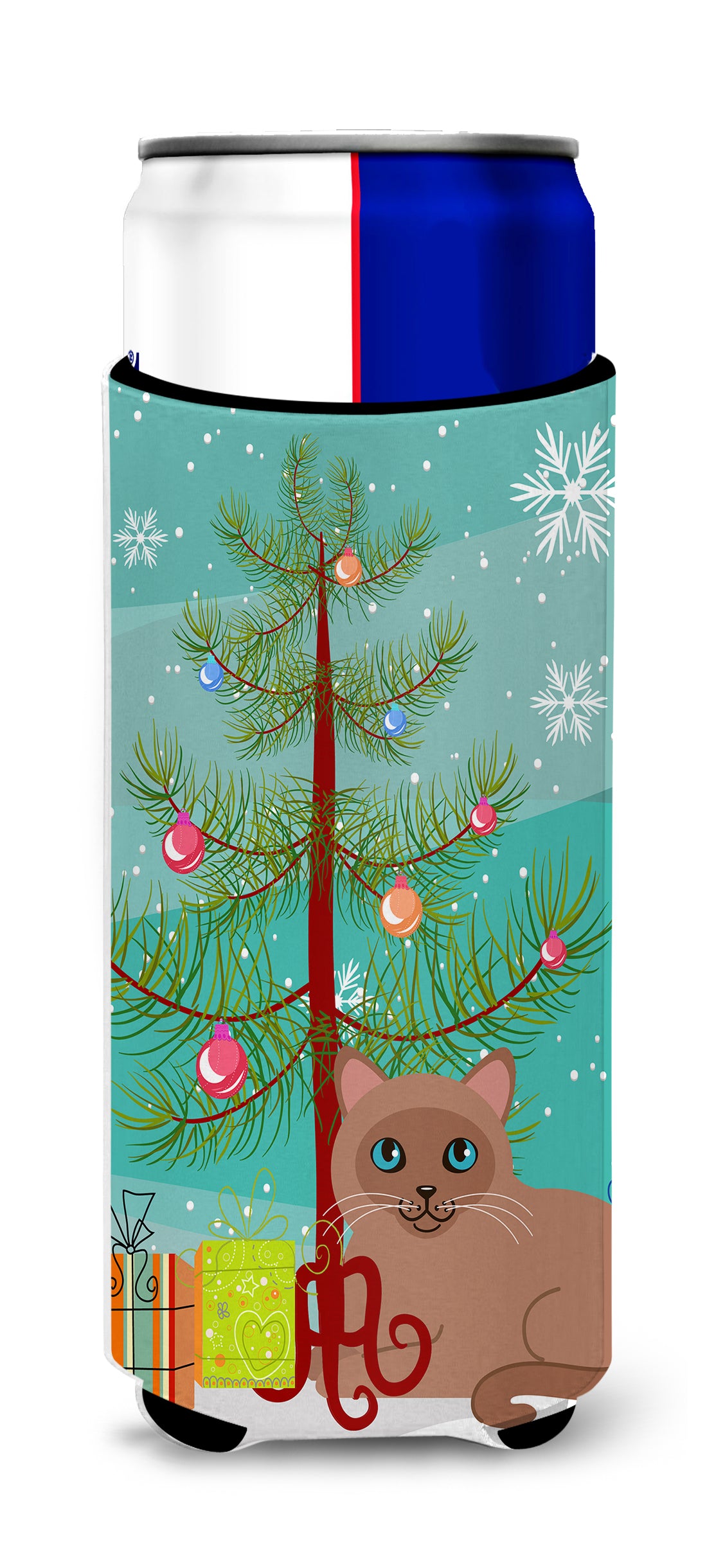 Tonkinese Cat Merry Christmas Tree  Ultra Hugger for slim cans BB4433MUK