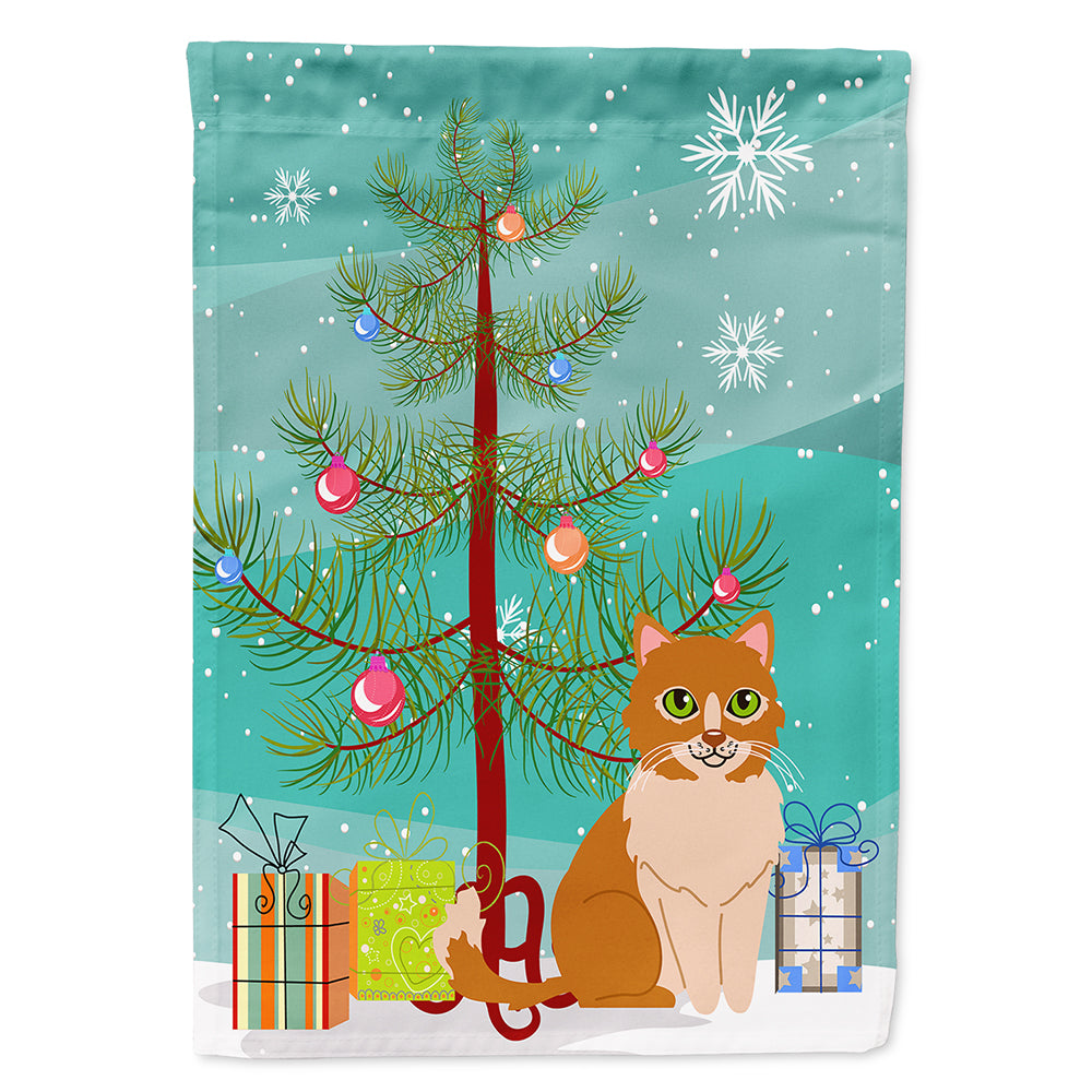 Merry Christmas Tree Ural Rex Cat Flag Canvas House Size BB4435CHF