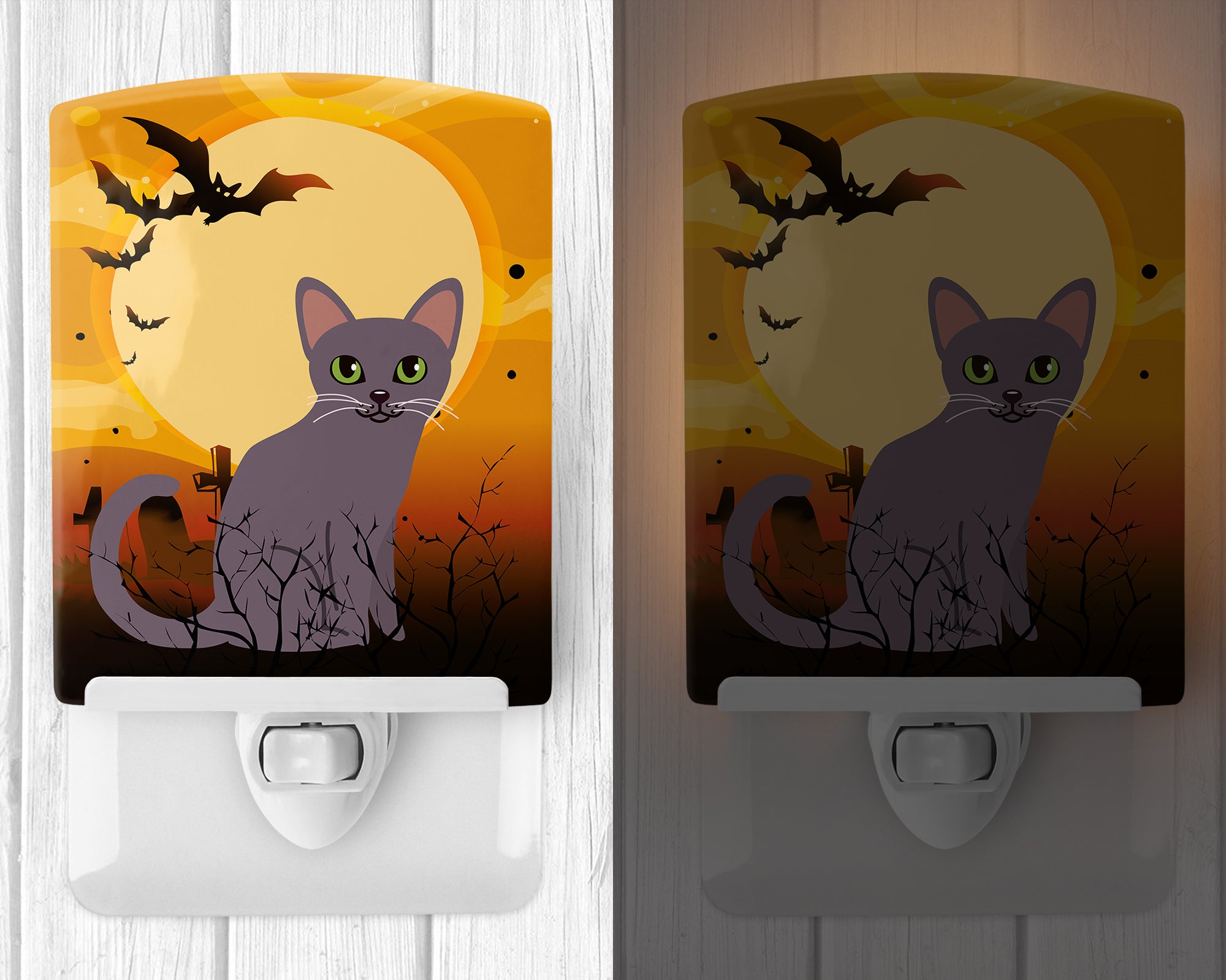 Halloween Korat Cat Ceramic Night Light BB4447CNL - the-store.com