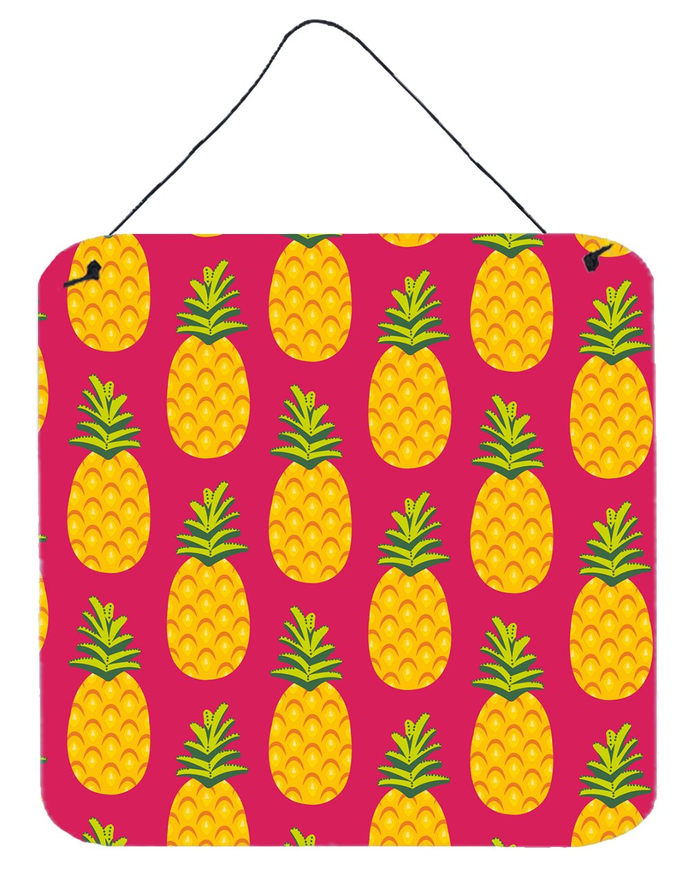 Pineapples on Pink Wall or Door Hanging Prints BB5136DS66 by Caroline's Treasures