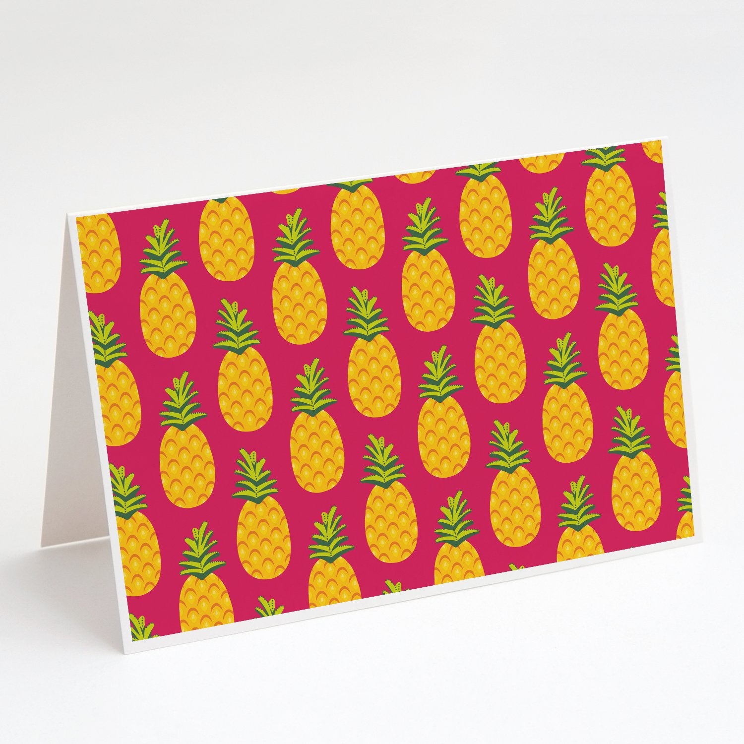Buy this Pineapples on Pink Greeting Cards and Envelopes Pack of 8