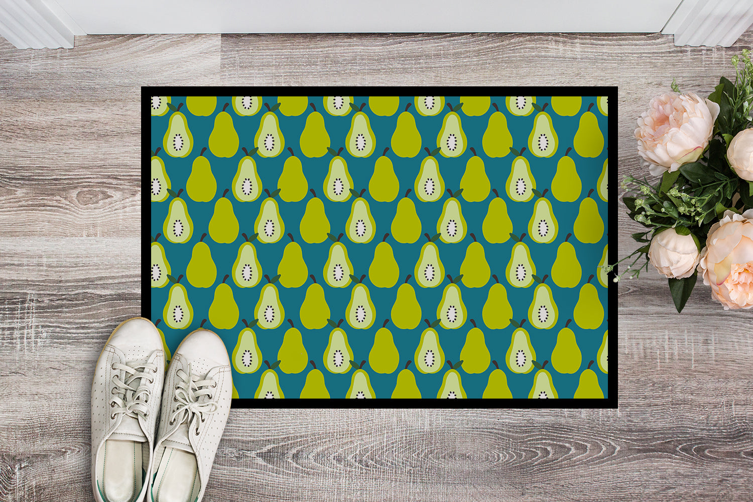 Pears on Green Indoor or Outdoor Mat 18x27 BB5138MAT - the-store.com