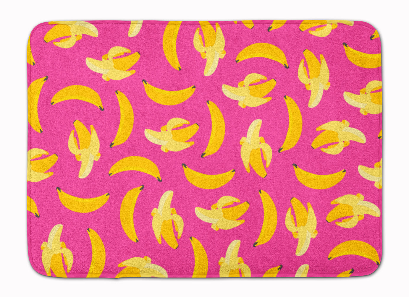 Bananas on Pink Machine Washable Memory Foam Mat BB5140RUG - the-store.com