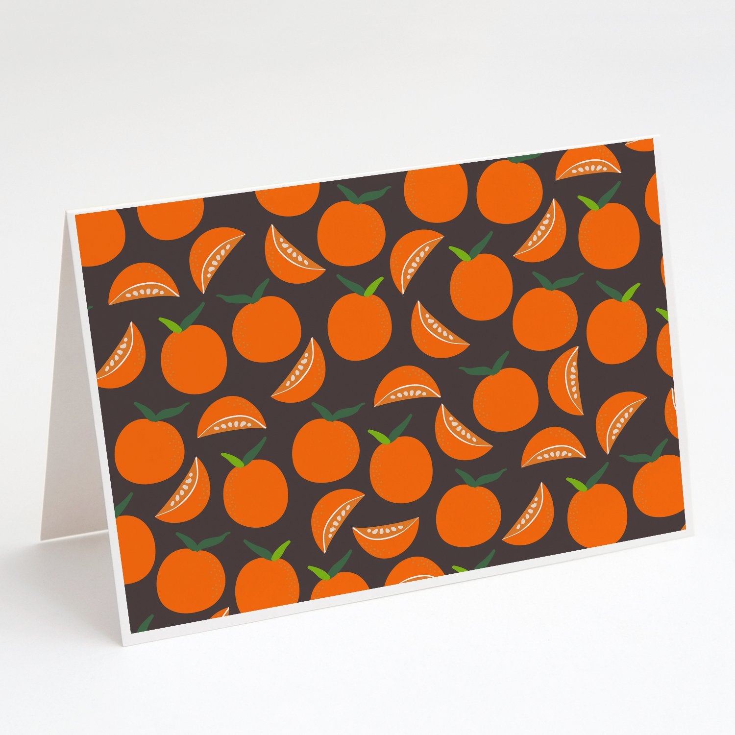 Buy this Oranges on Gray Greeting Cards and Envelopes Pack of 8