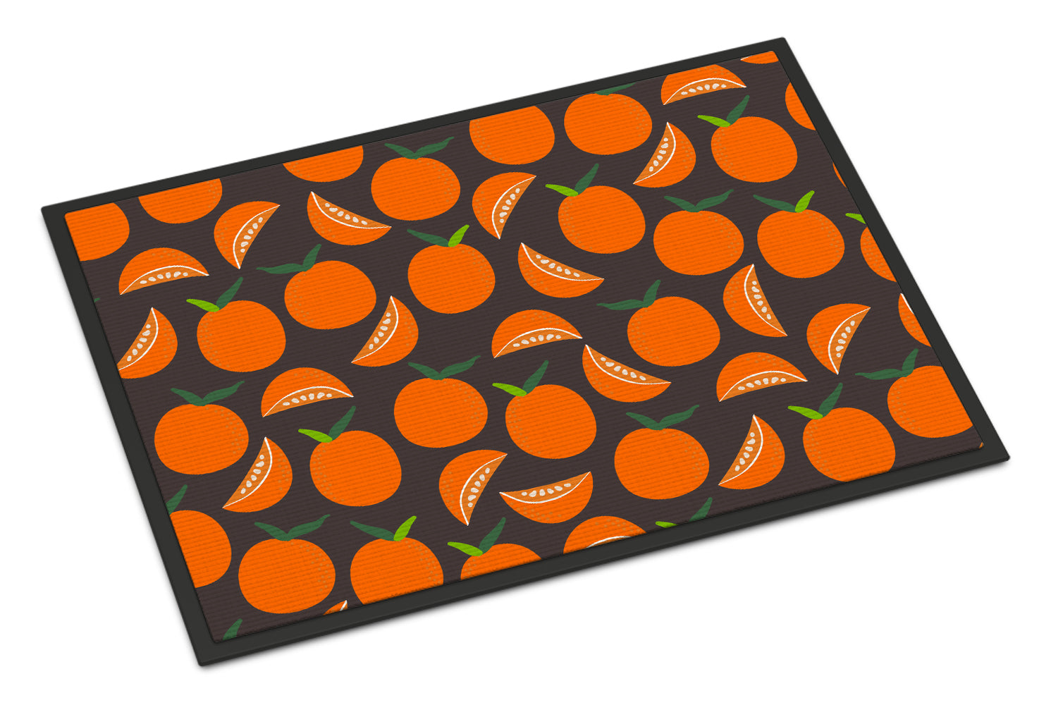 Oranges on Gray Indoor or Outdoor Mat 18x27 BB5142MAT - the-store.com