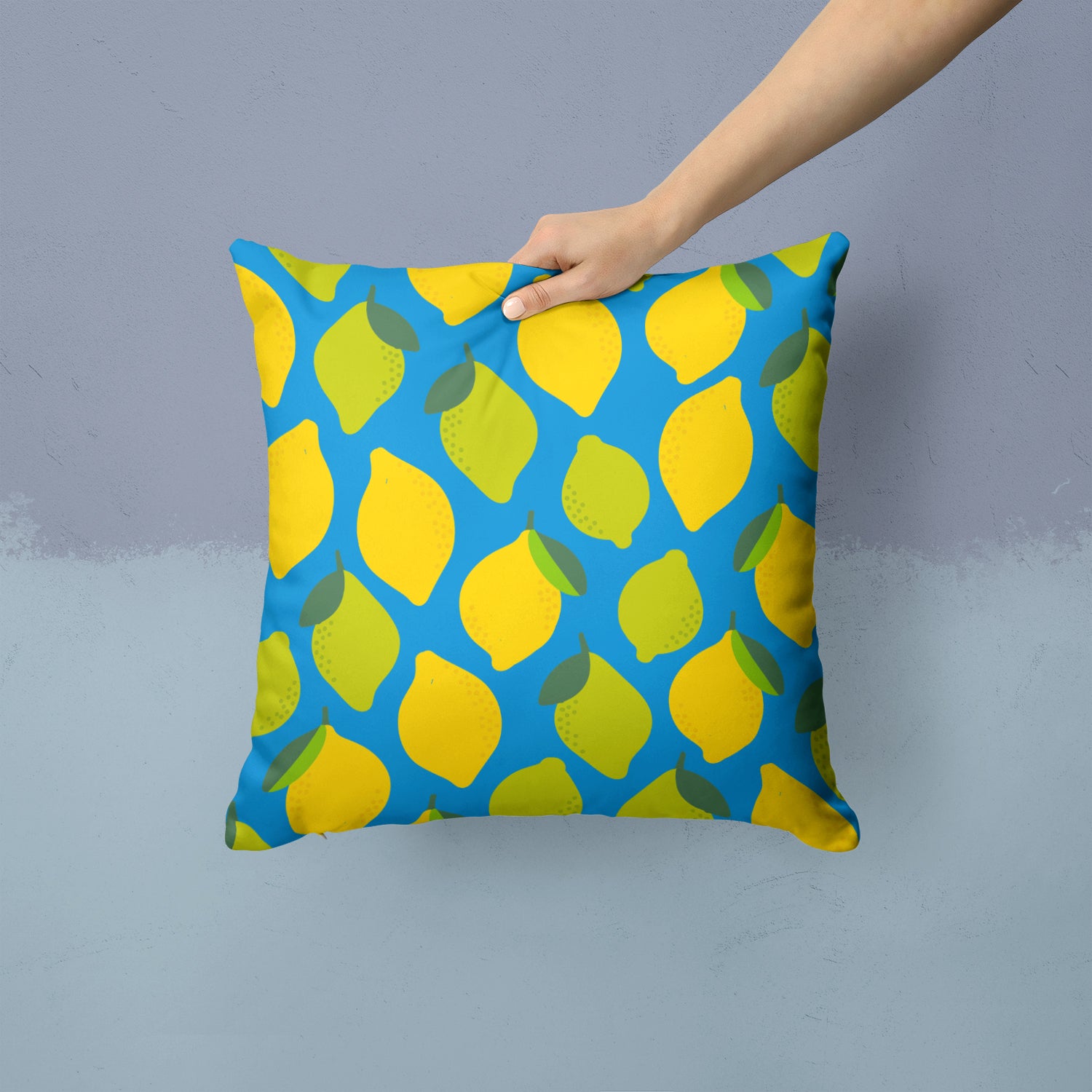 Lemons and Limes Fabric Decorative Pillow BB5150PW1414 - the-store.com