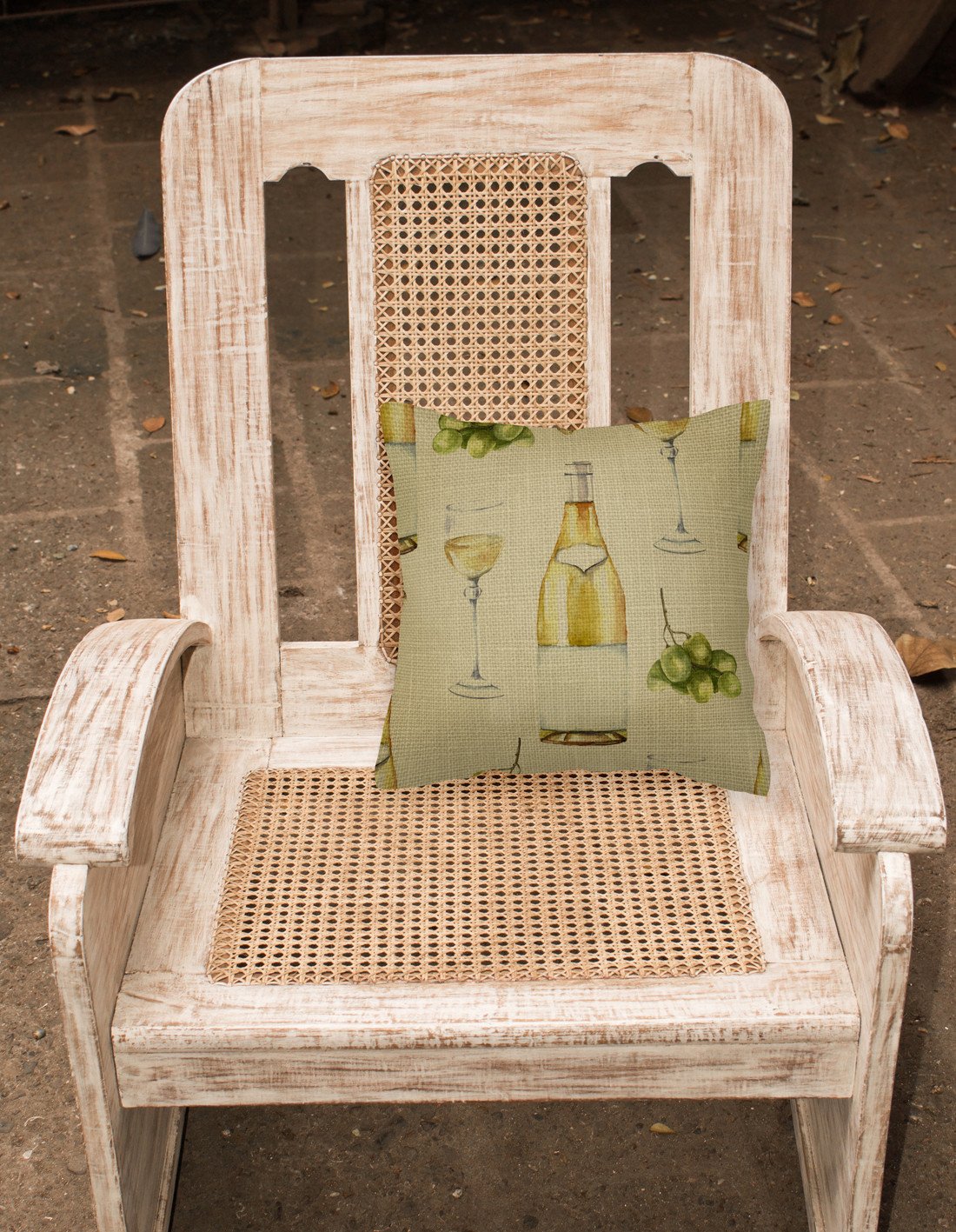 White Wine on Linen Fabric Decorative Pillow BB5194PW1818 by Caroline's Treasures