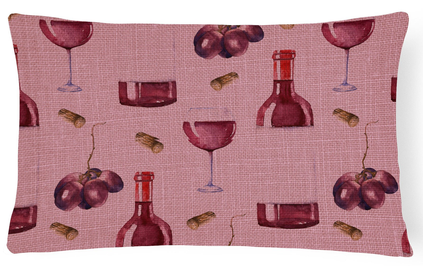 Red Wine on Linen Canvas Fabric Decorative Pillow BB5195PW1216 by Caroline's Treasures