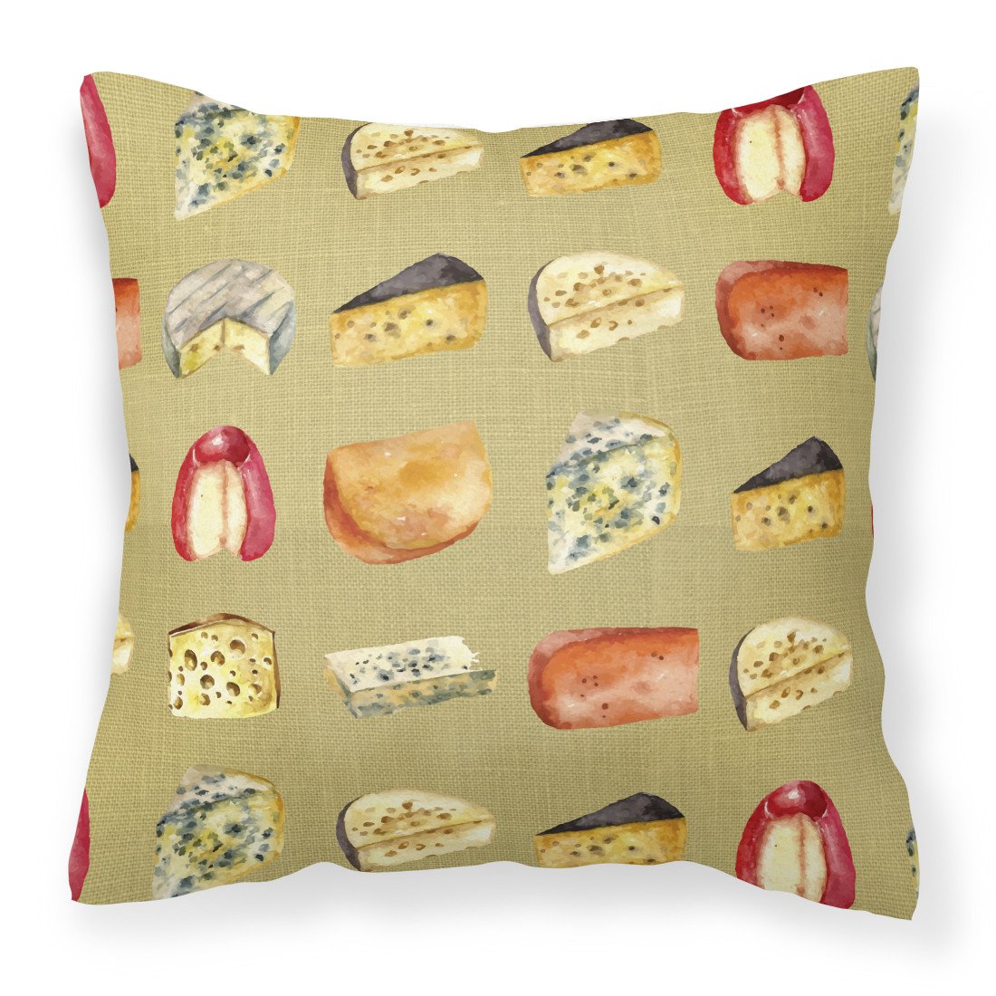 Cheeses Fabric Decorative Pillow BB5199PW1818 by Caroline's Treasures