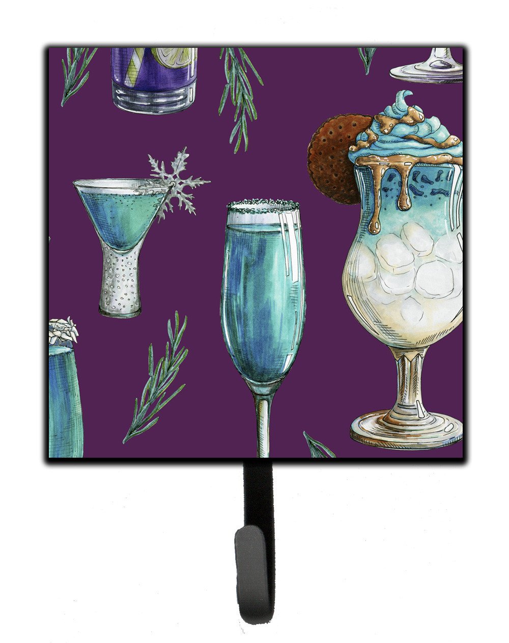 Drinks and Cocktails Purple Leash or Key Holder BB5204SH4 by Caroline's Treasures